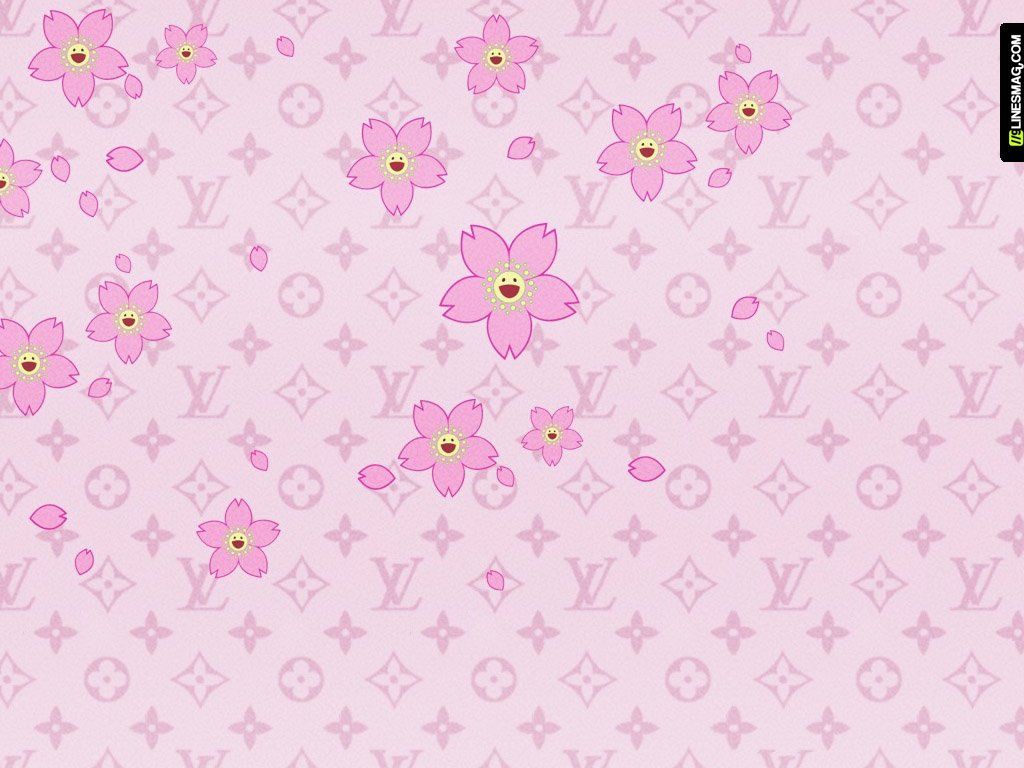 Pink Butterfly Louis vuitton wallpaper