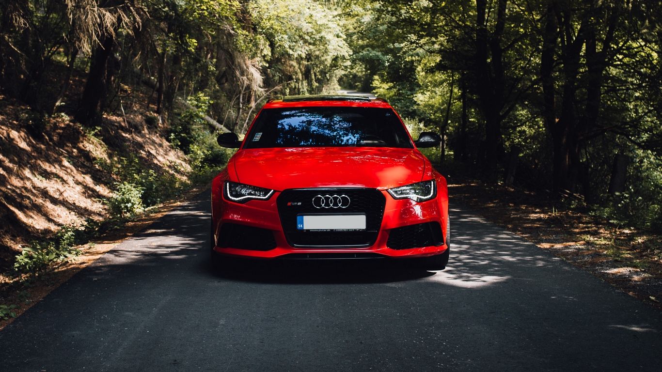 Wallpaper Audi, Red, Car, Front View .teahub.io