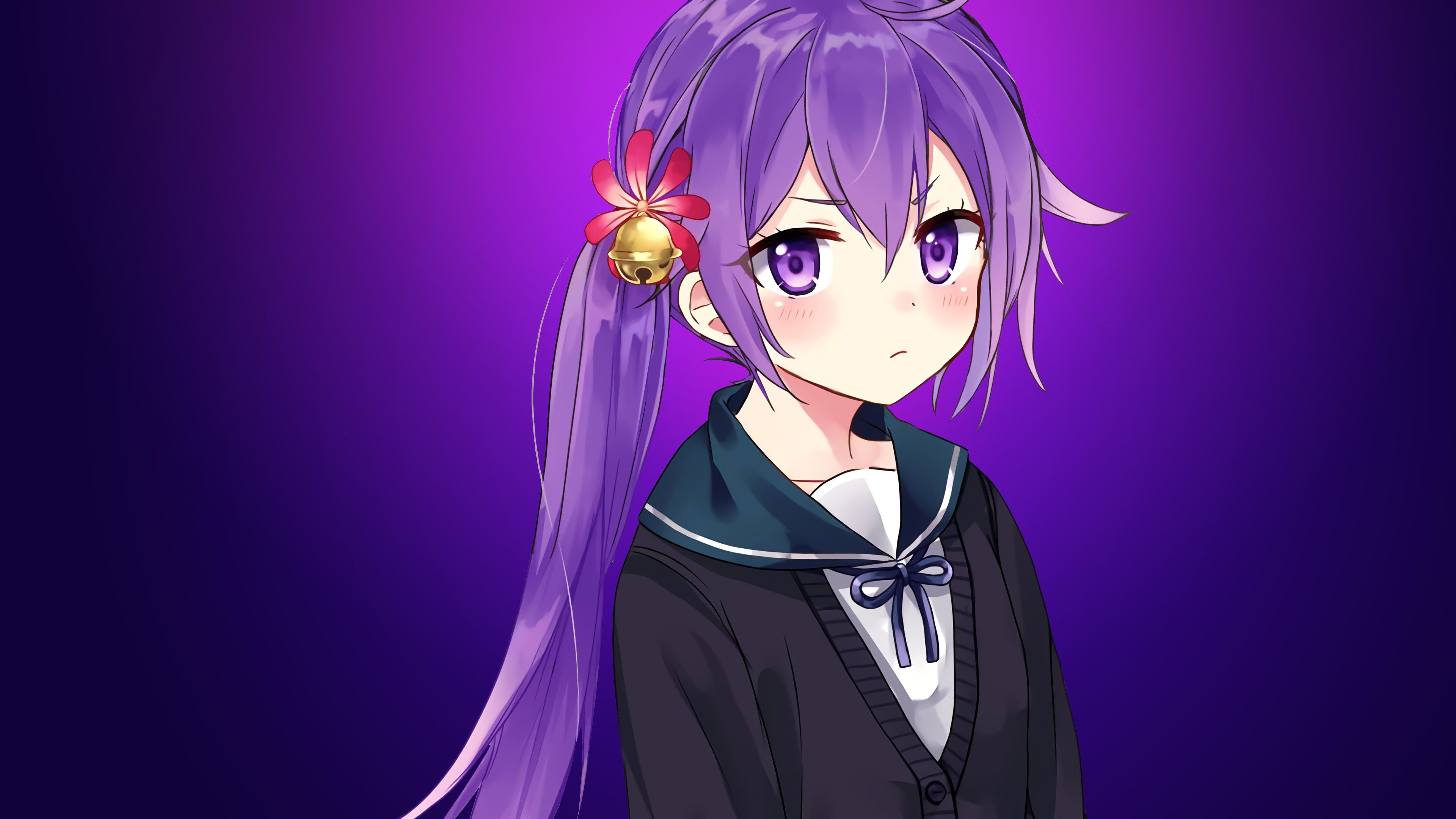 Cool Anime Girl Purple