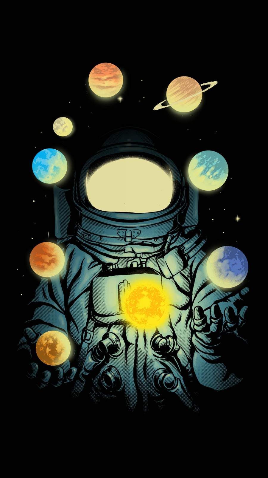 Juggling Astronaut iPhone Wallpaper .com
