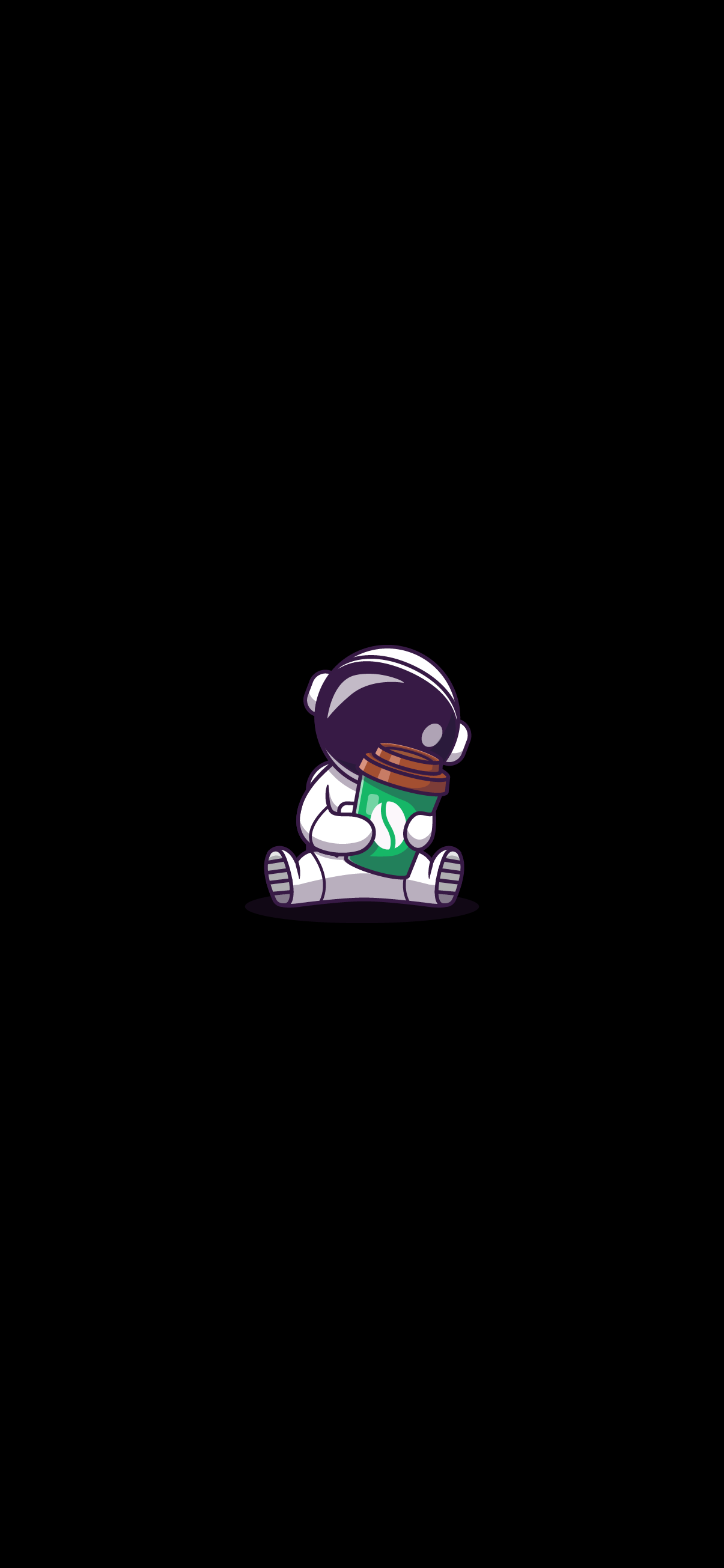 CUTE ASTRONAUT AMOLED WALLPAPER 4K .heroscreen.cc