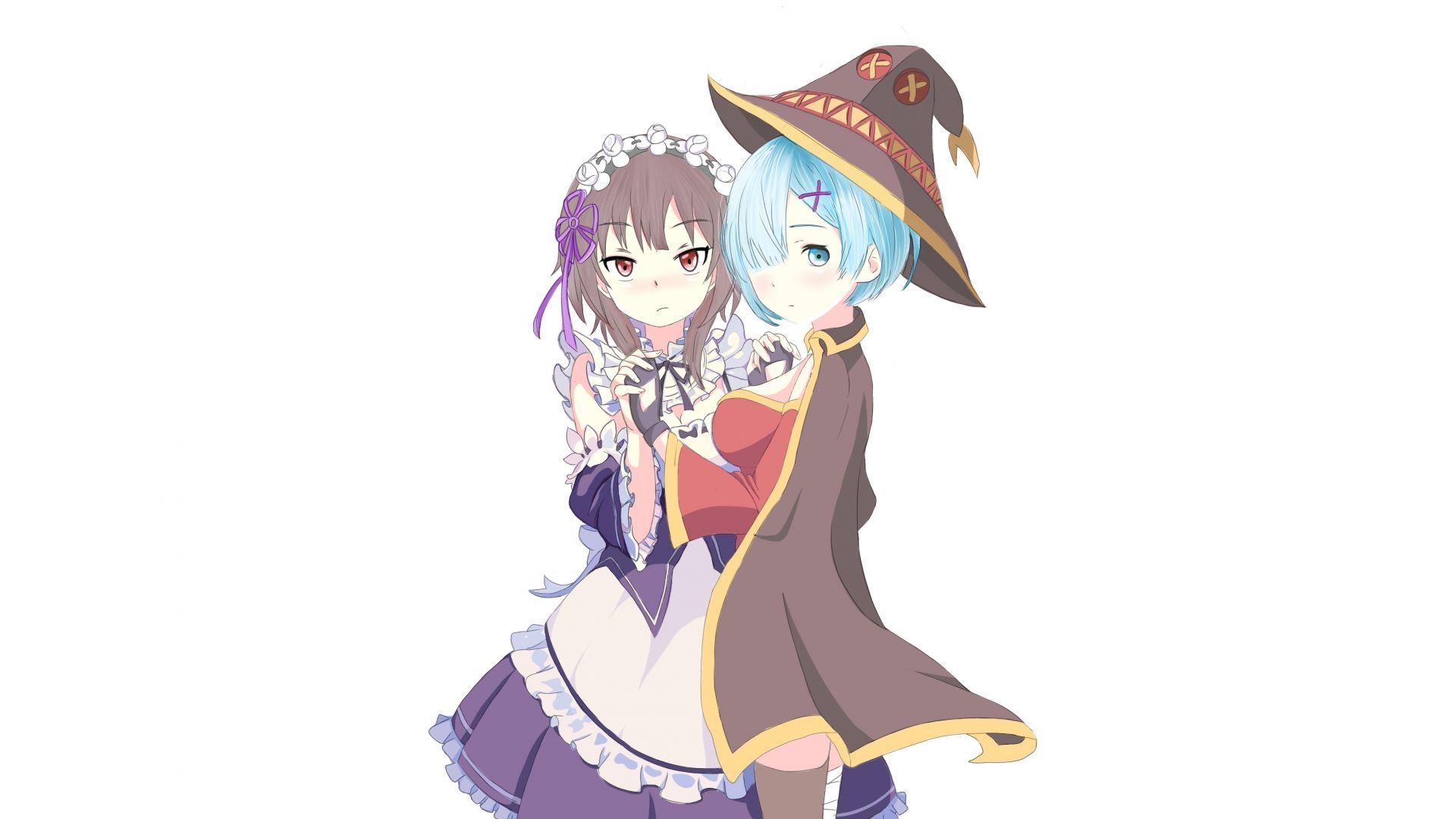 rem, anime girls, crossover .wallpapermug.com