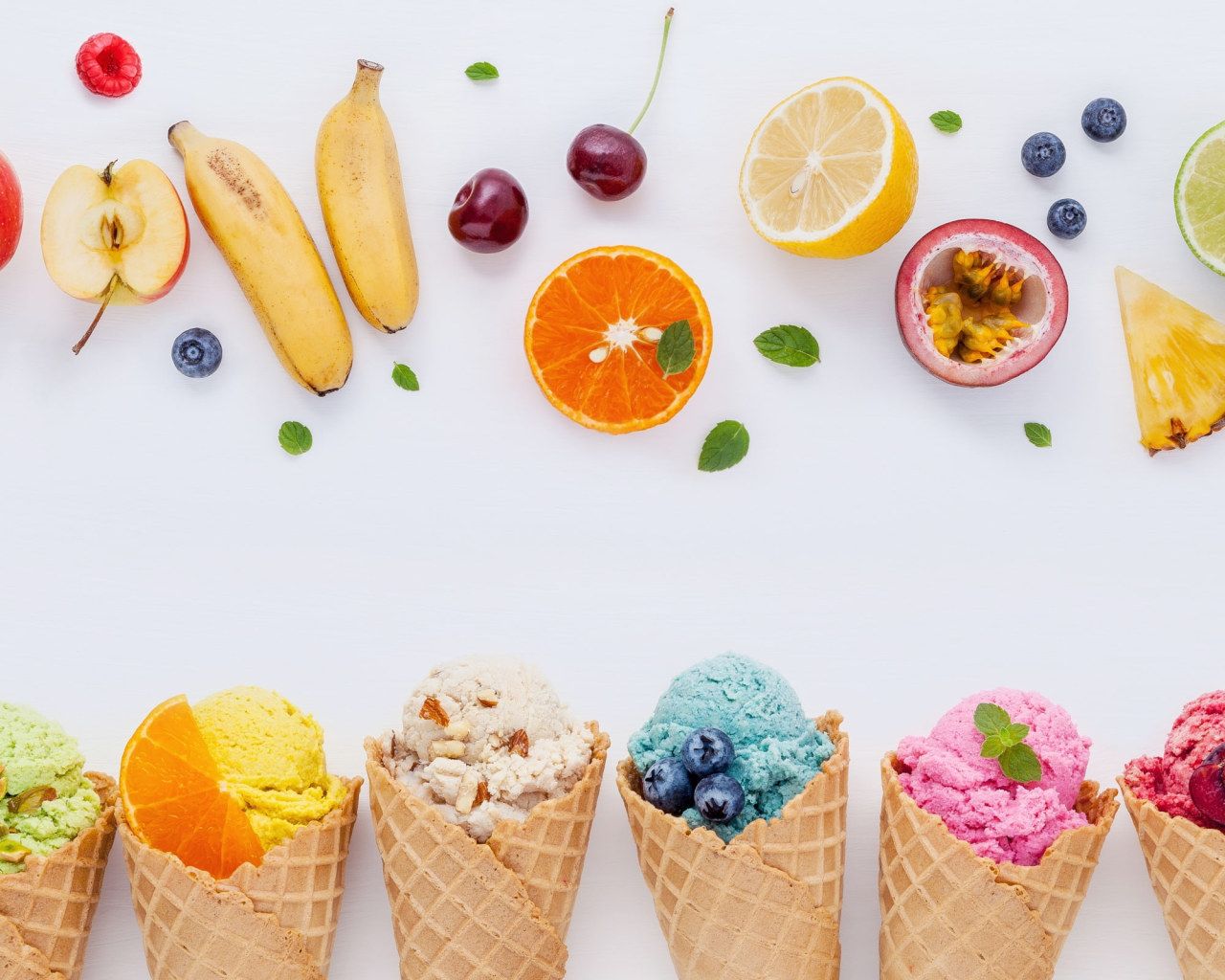 Ice Cream Wallpaper, Food, Colorful, Food And Drink, Cone, Ice Cream Cone • Wallpaper For You