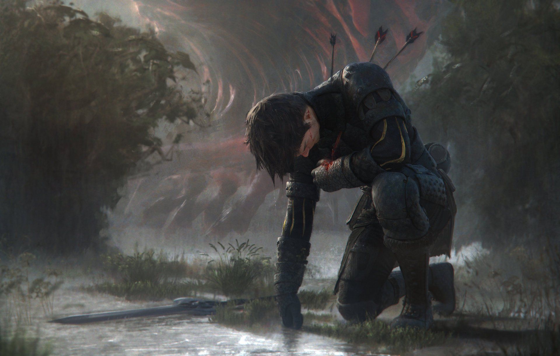 fantasy, Male, Wounded, Warrior .wallup.net