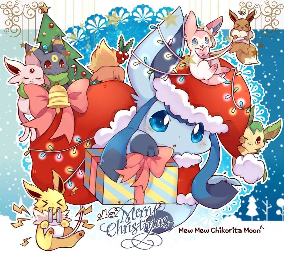 Merry Christmas. Cute pokemon wallpaper, Pokemon eeveelutions, Christmas pokemon