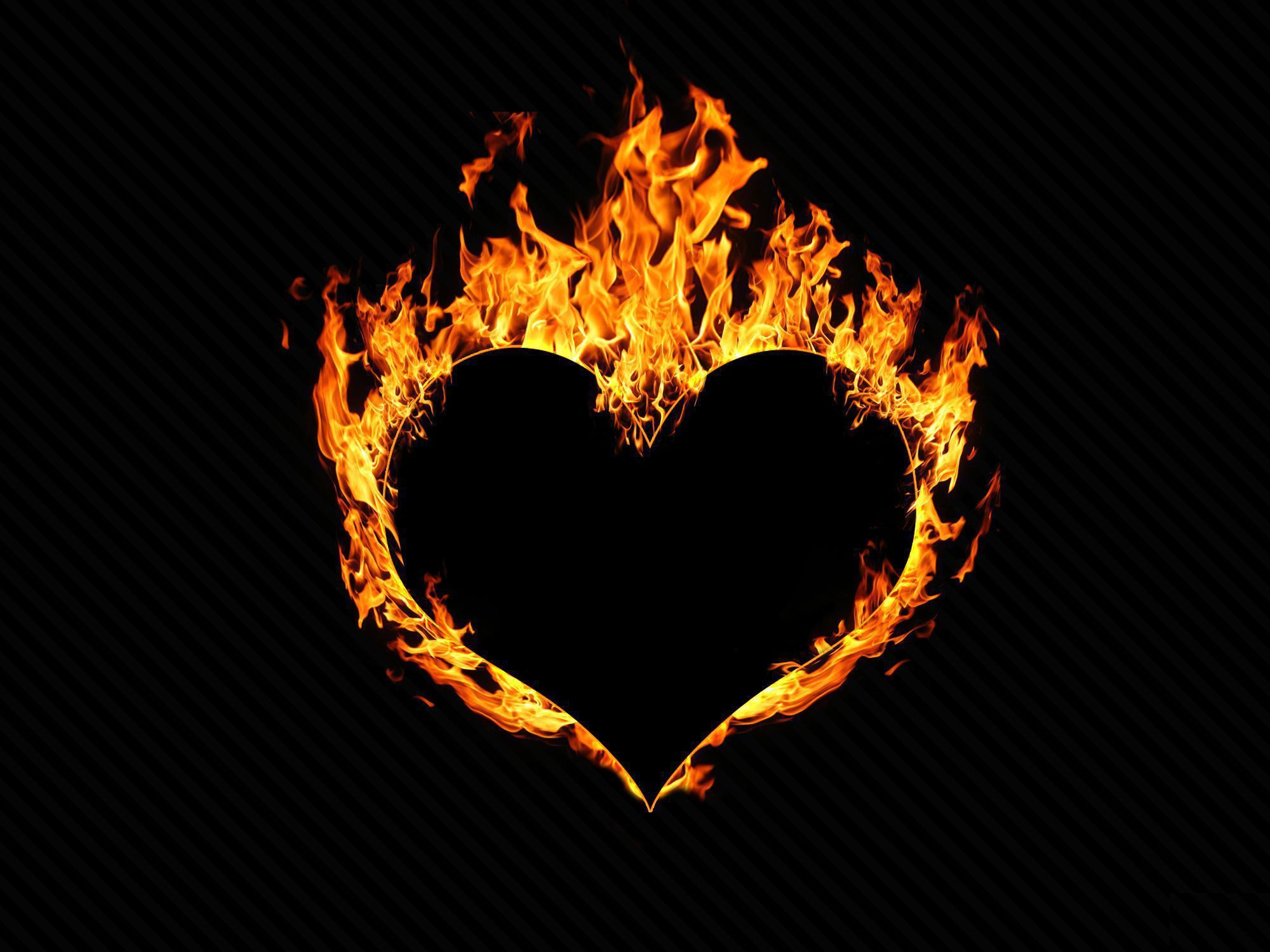 Burning Heart phone, desktop wallpaper .wallpaperdsc.net