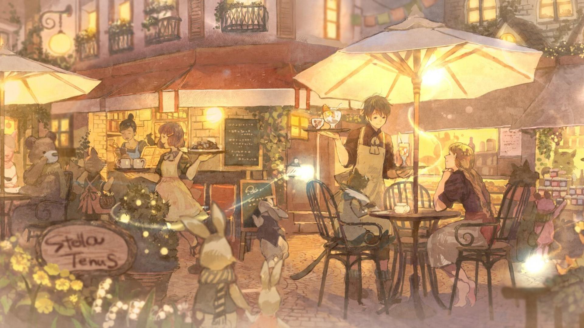 HD wallpaper drawing anime boy anime guy restaurant one person real  people  Wallpaper Flare