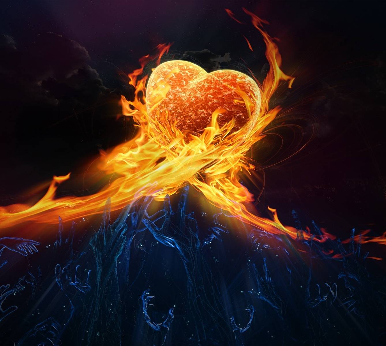 Burning Heart Wallpaper