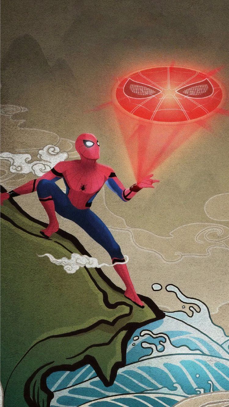 spiderman far from home poster iPhone 8 .ilikewallpaper.net