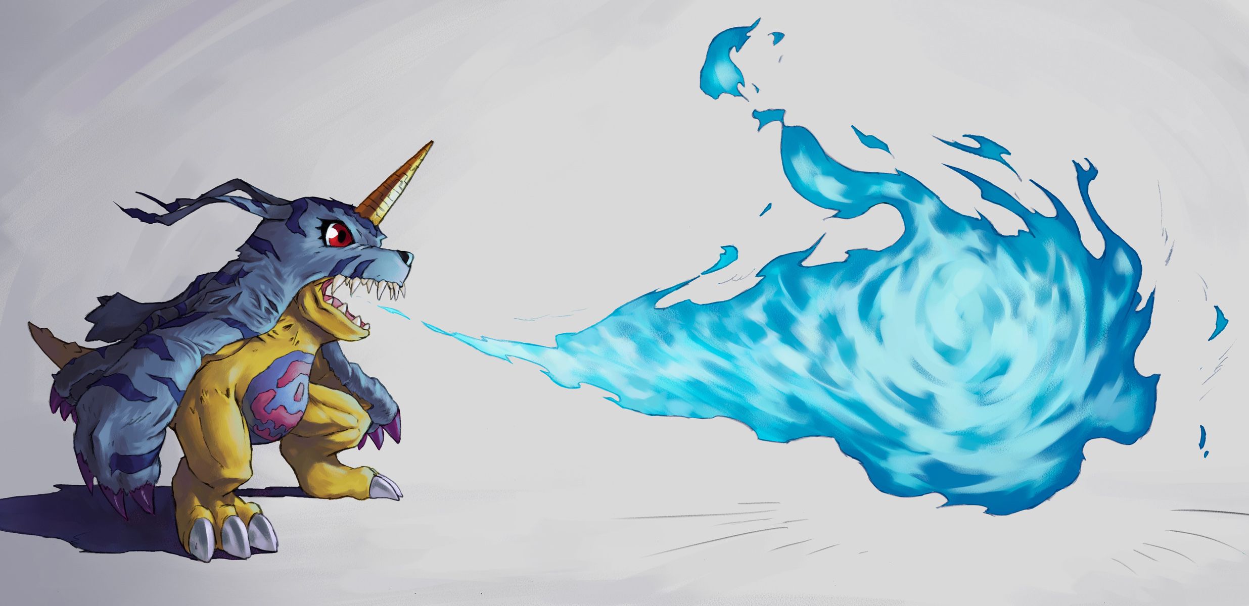 gabumon evolution statue