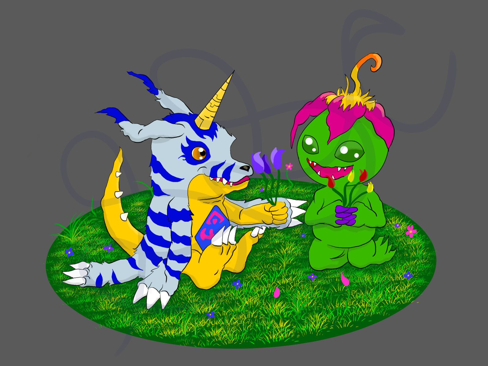 SS Coyote: Gabumon and Palmonsscoyote.design