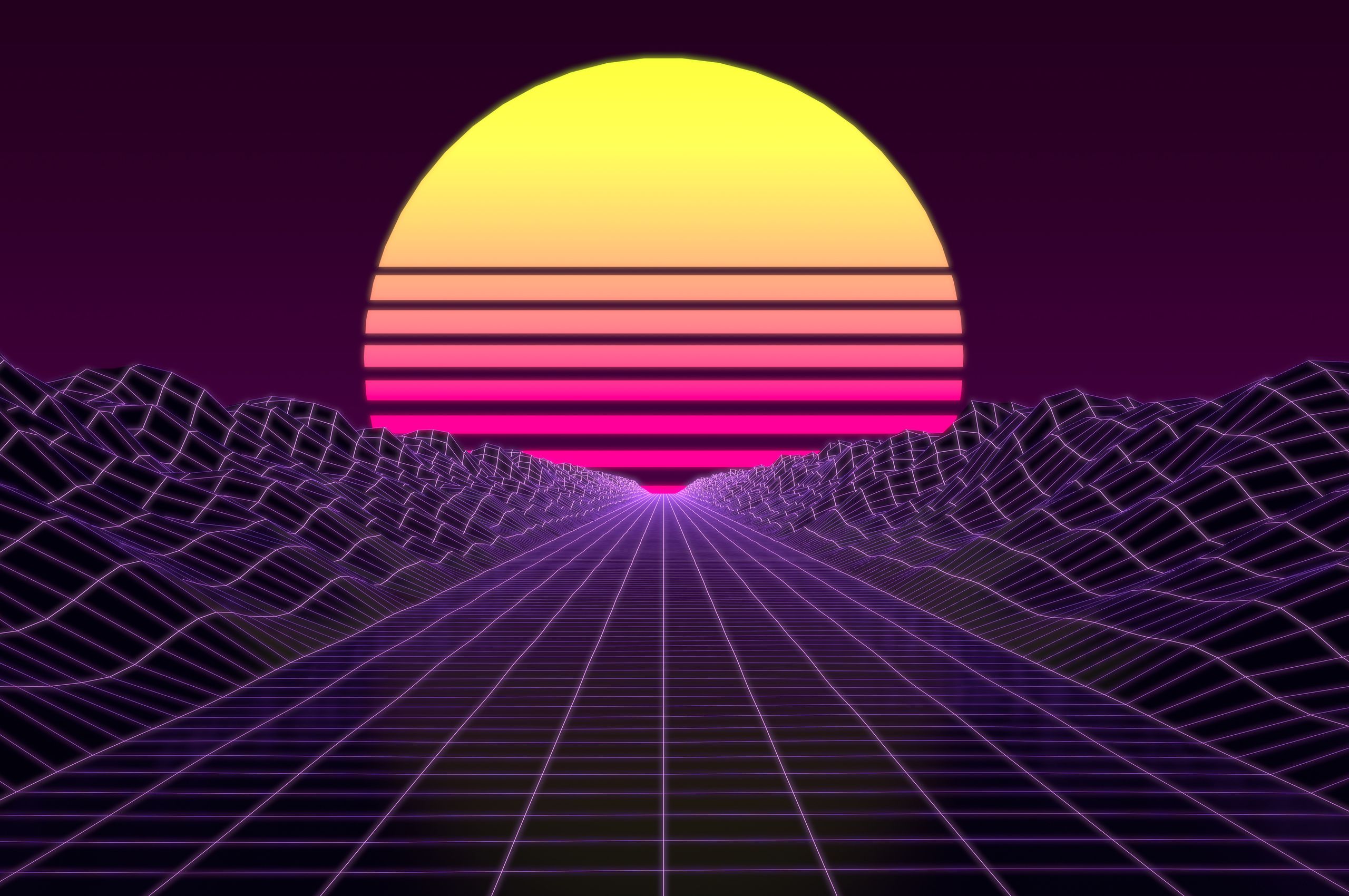 Synthwave 8k Chromebook Pixel HD 4k Wallpaper, Image, Background, Photo and Picture