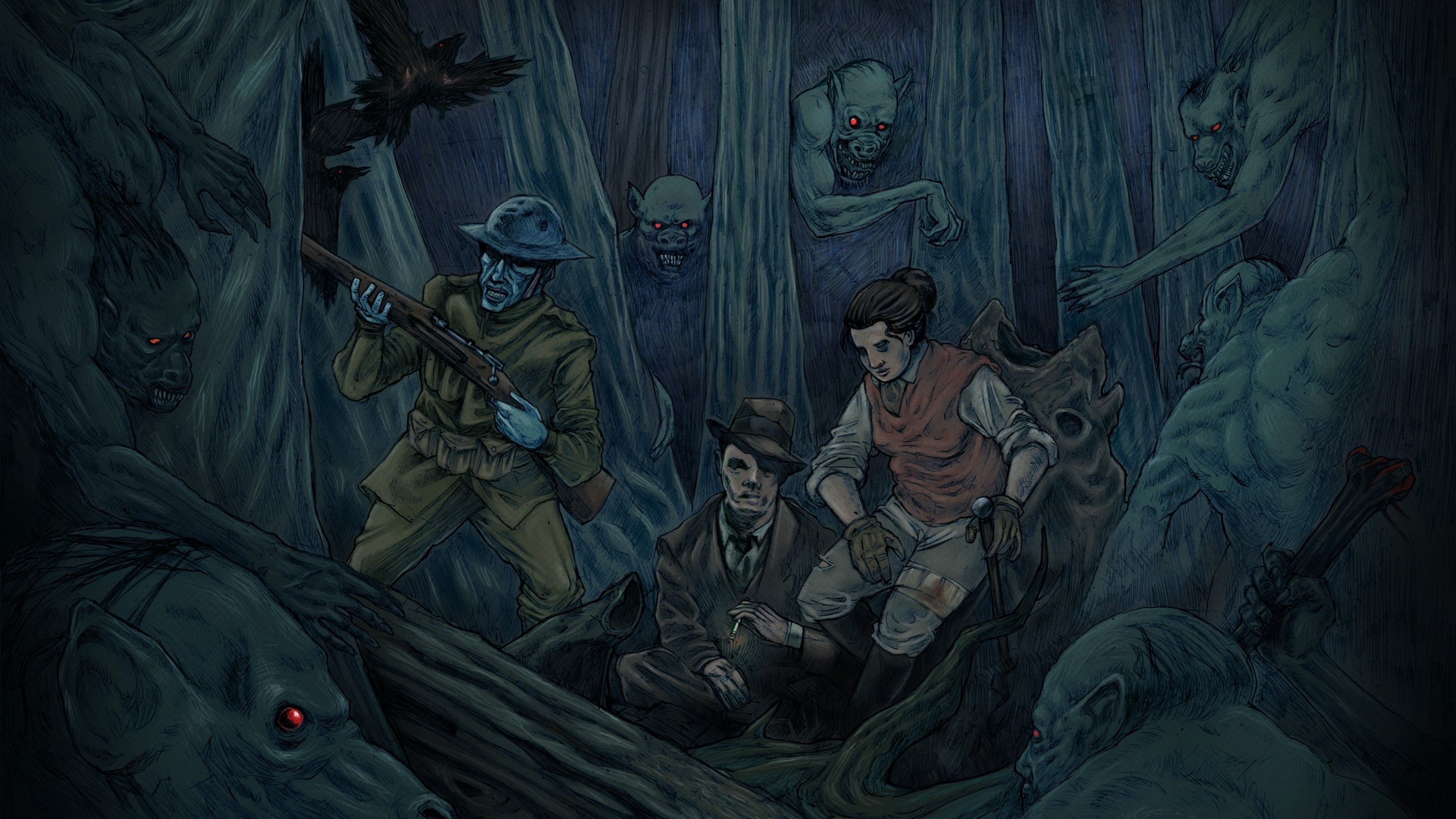 Old Ones, artwork, 4K .wallpaperhome.com