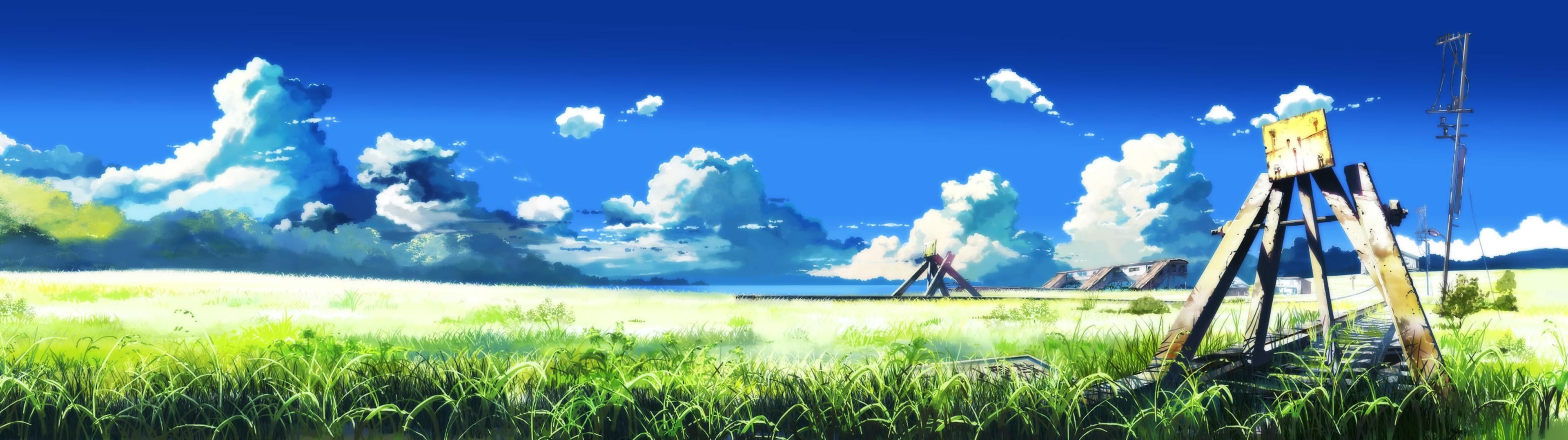 Anime Landscape Dual Monitor Wallpaperwalpaperlist.com