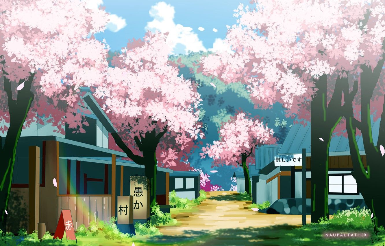 Spring Anime Houses Wallpapers Wallpaper Cave