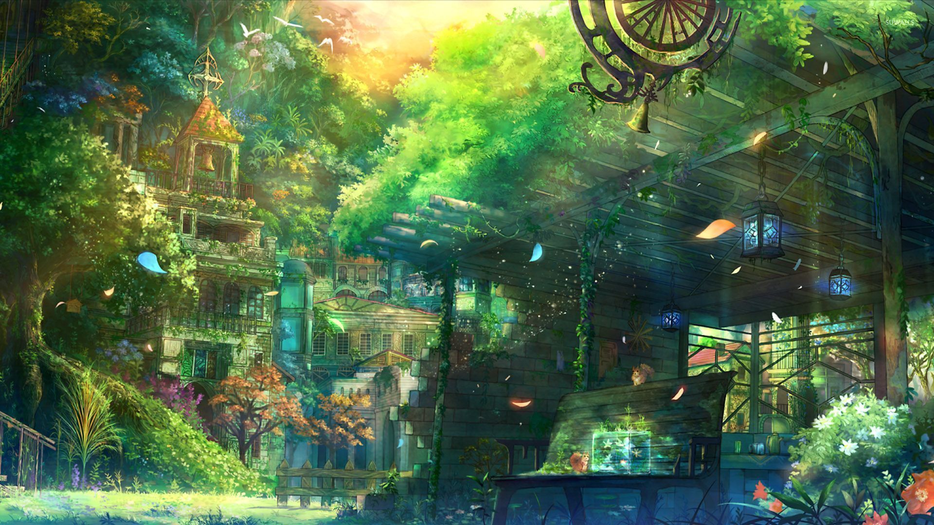 Anime Garden Wallpaper Free Anime Garden Background