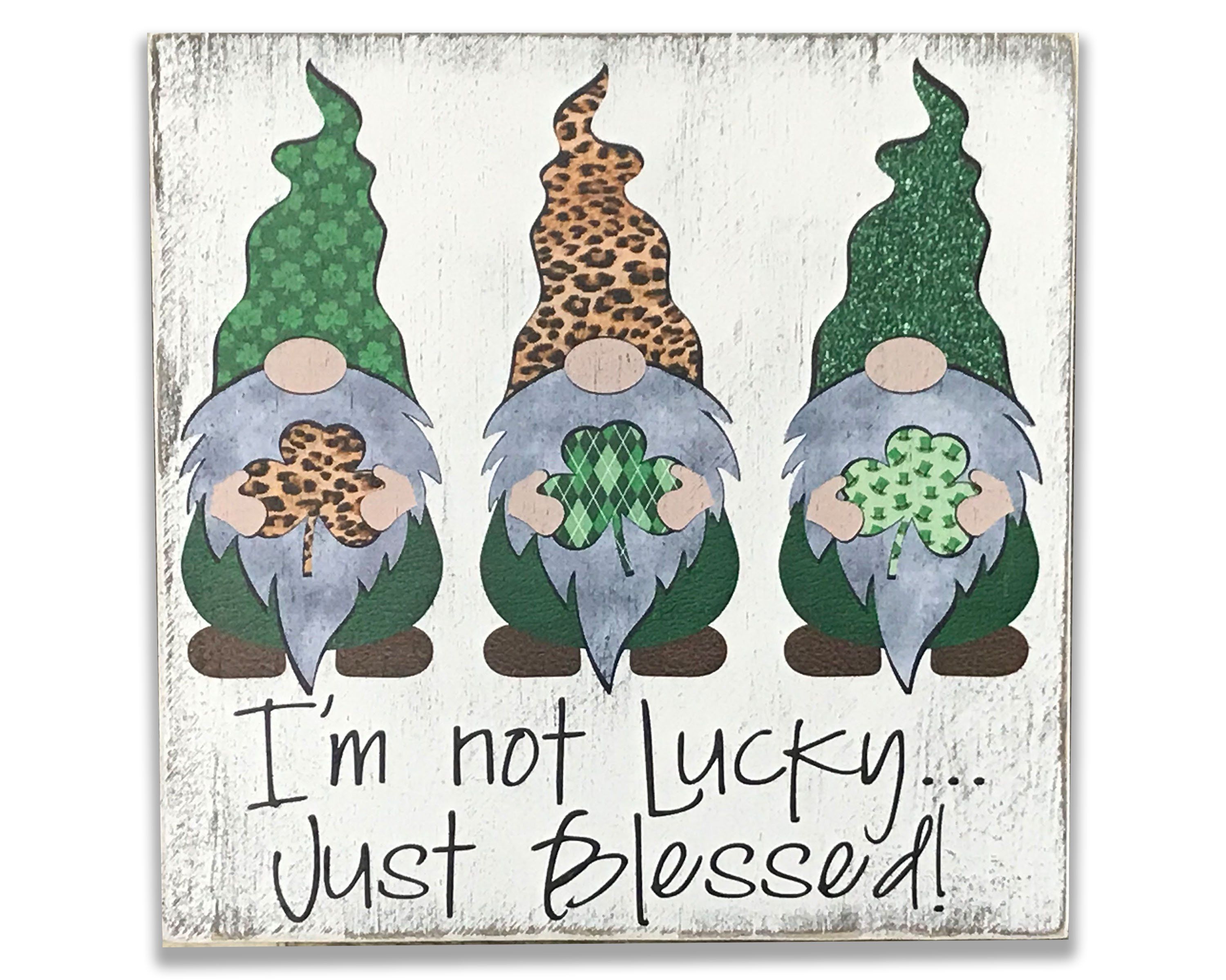 St. Patricks Day Gnome Wood Sign .rusticlyinspiredsigns.com · In stock