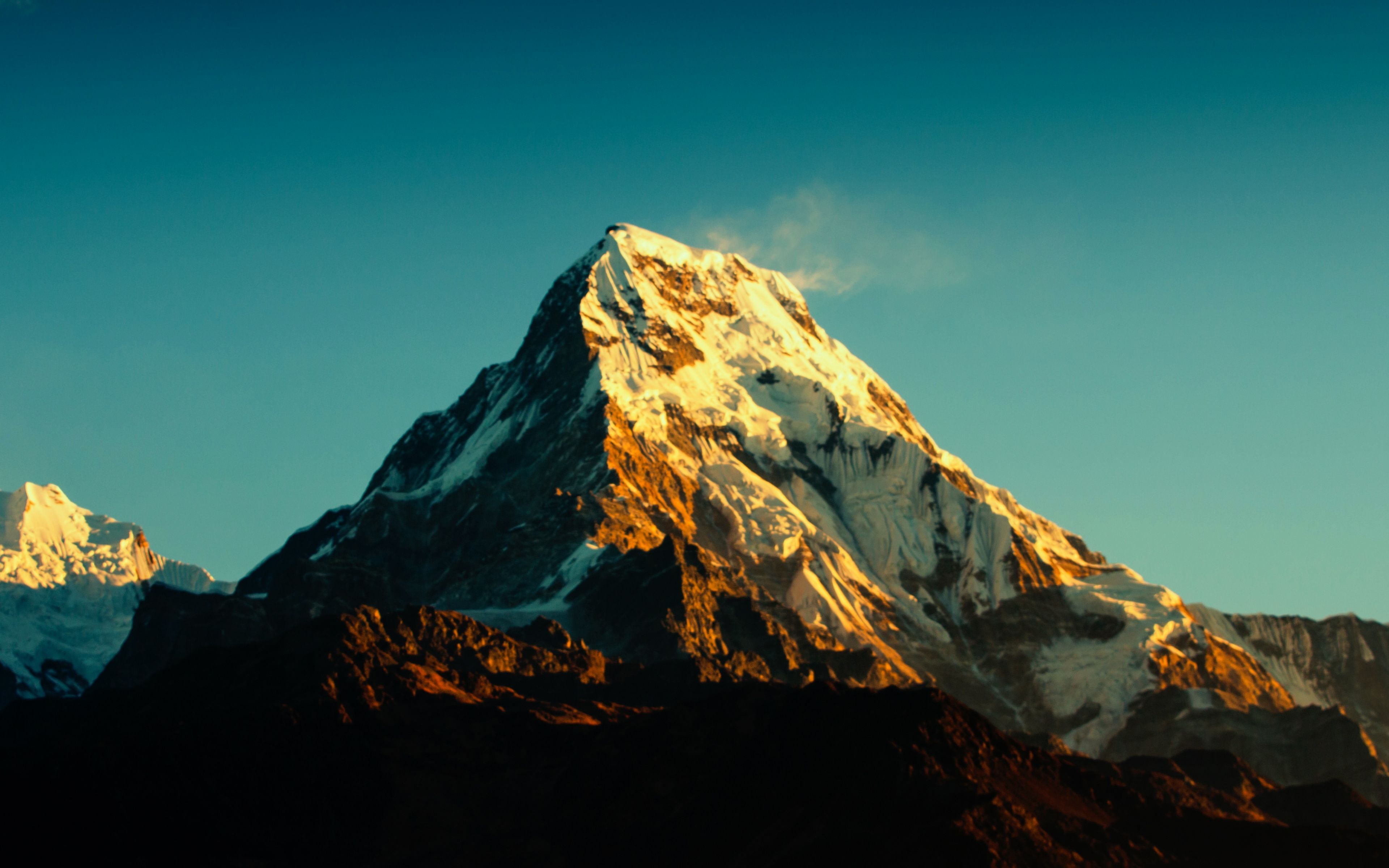 Download Annapurna Massif, mountain, Himalayas, mountains peak wallpaper, 3840x 4K Ultra HD 16: Widescreen