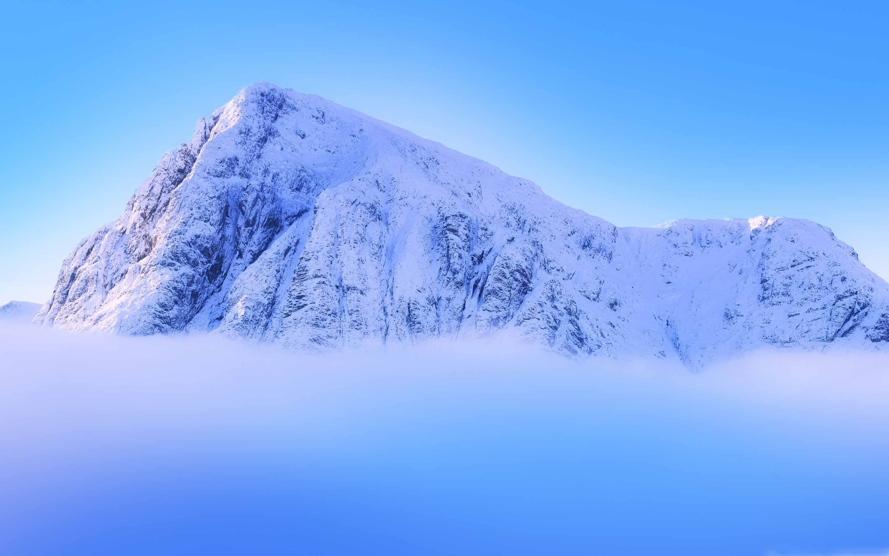 Snowy Mountain Peak Above Clouds .allmacwallpaper.com