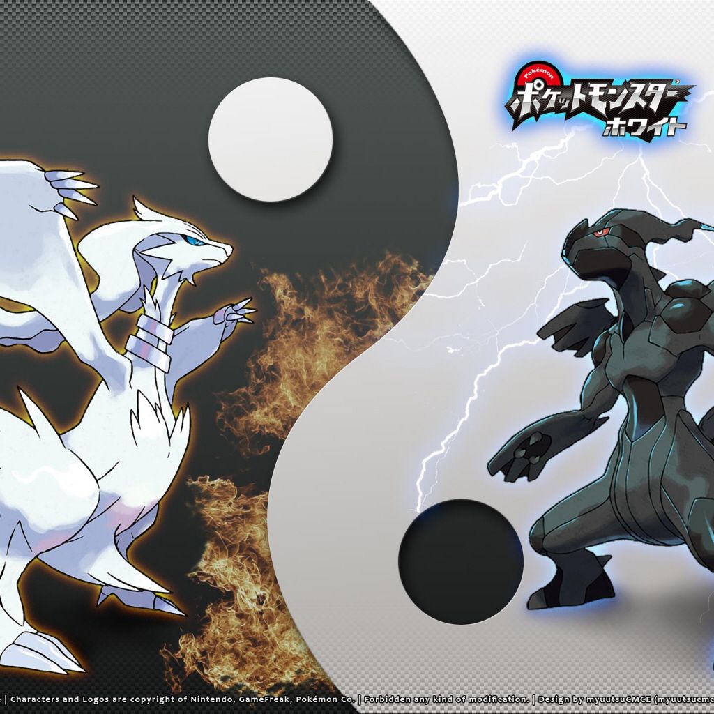 Pokemon Black And White Reshiram Zekrom Wallpaper