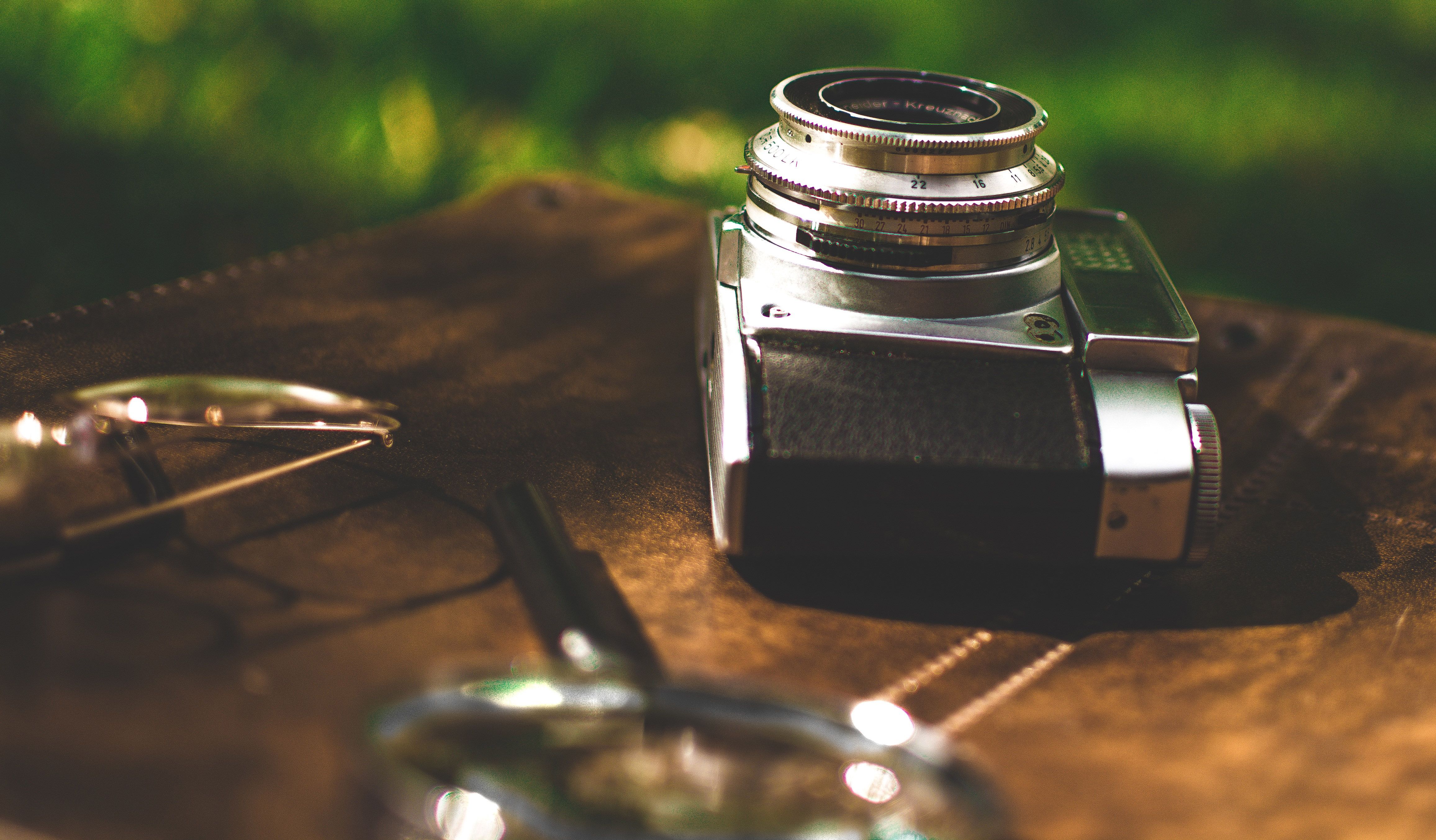 Retro Old Camera Magnifying Glass, HD Photography, 4k Wallpaper, Image, Background, Photo and Picture