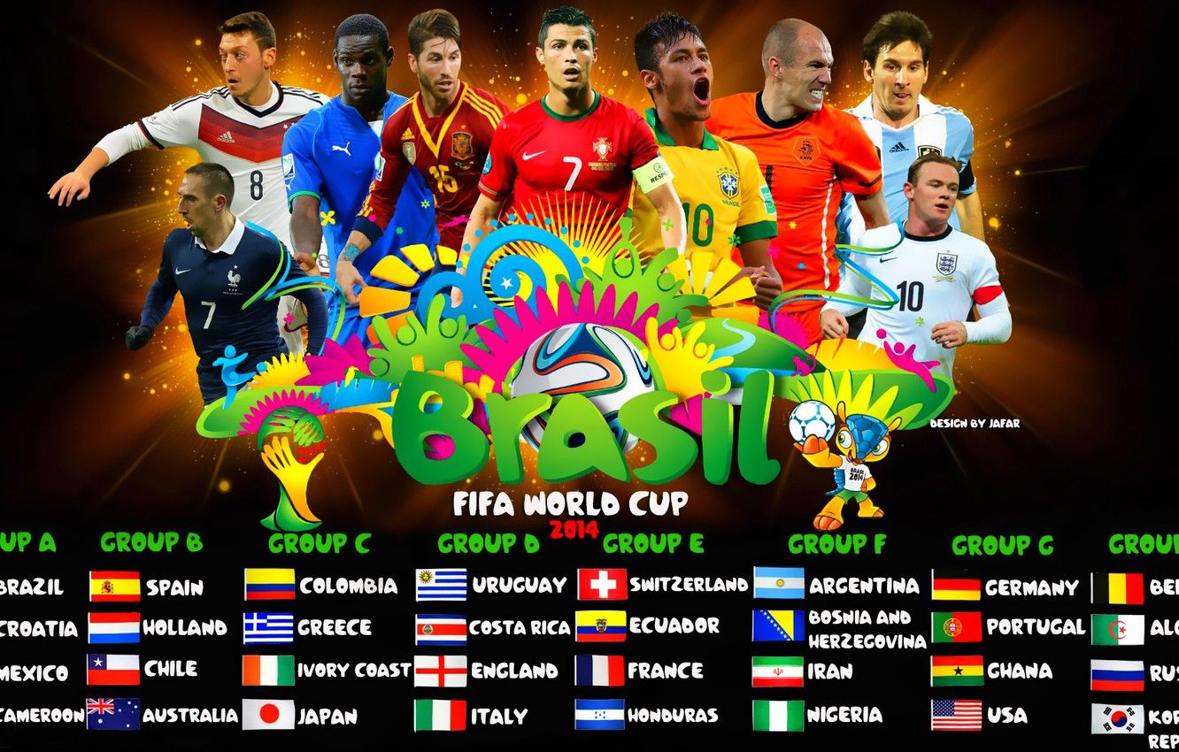 Wallpaper football, fifa world cup, group, brazil, world Cup - for desktop, section спорт