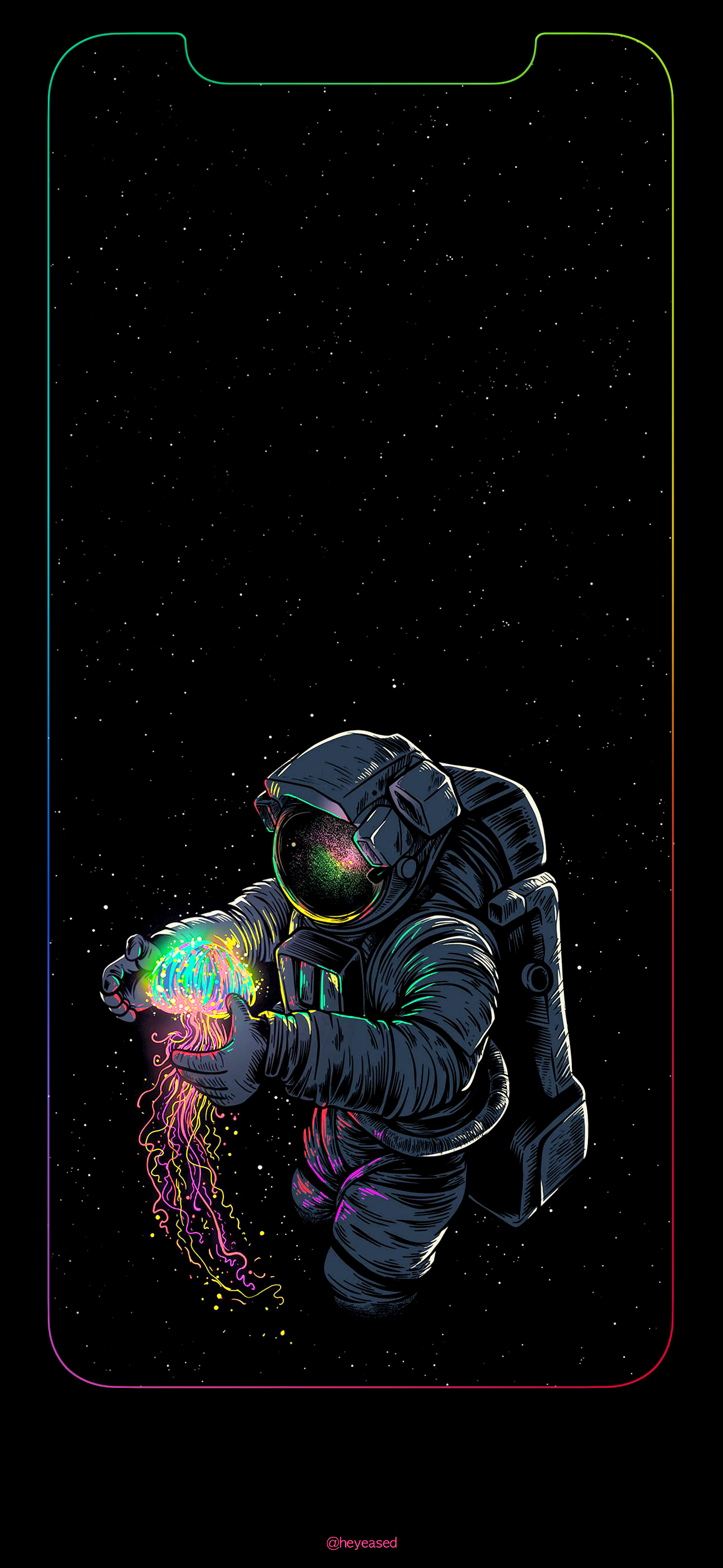 Download iPhone Xs Max Wallpaper Rainbow. Cikimm.com. iPhone creative, iPhone wallpaper astronaut, iPhone lockscreen