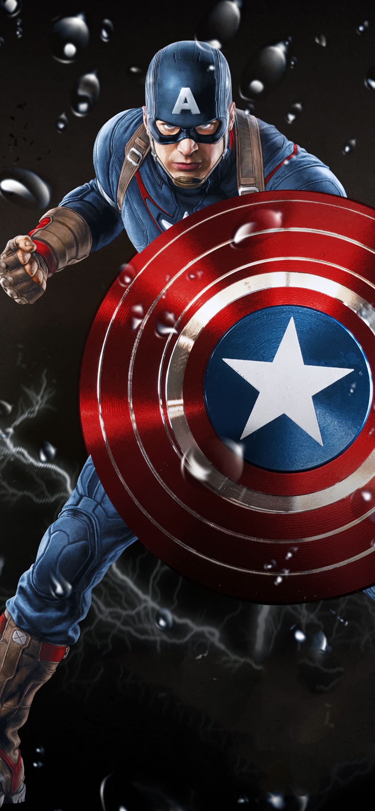 Art Captain America 4k iPhone XS MAX .hdqwalls.com