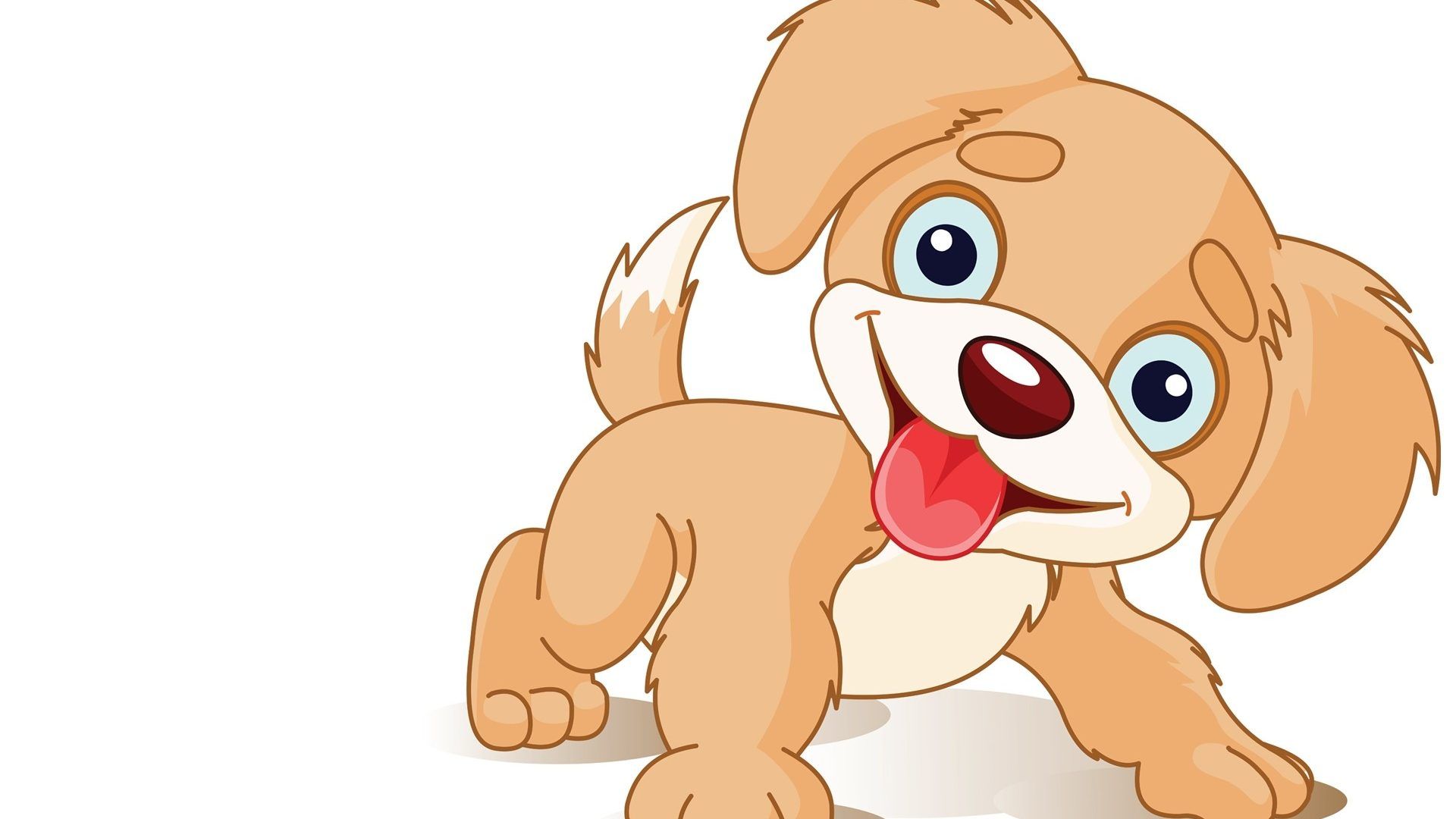 Cute Puppy Cartoon Wallpaper on .wallpaper.dog