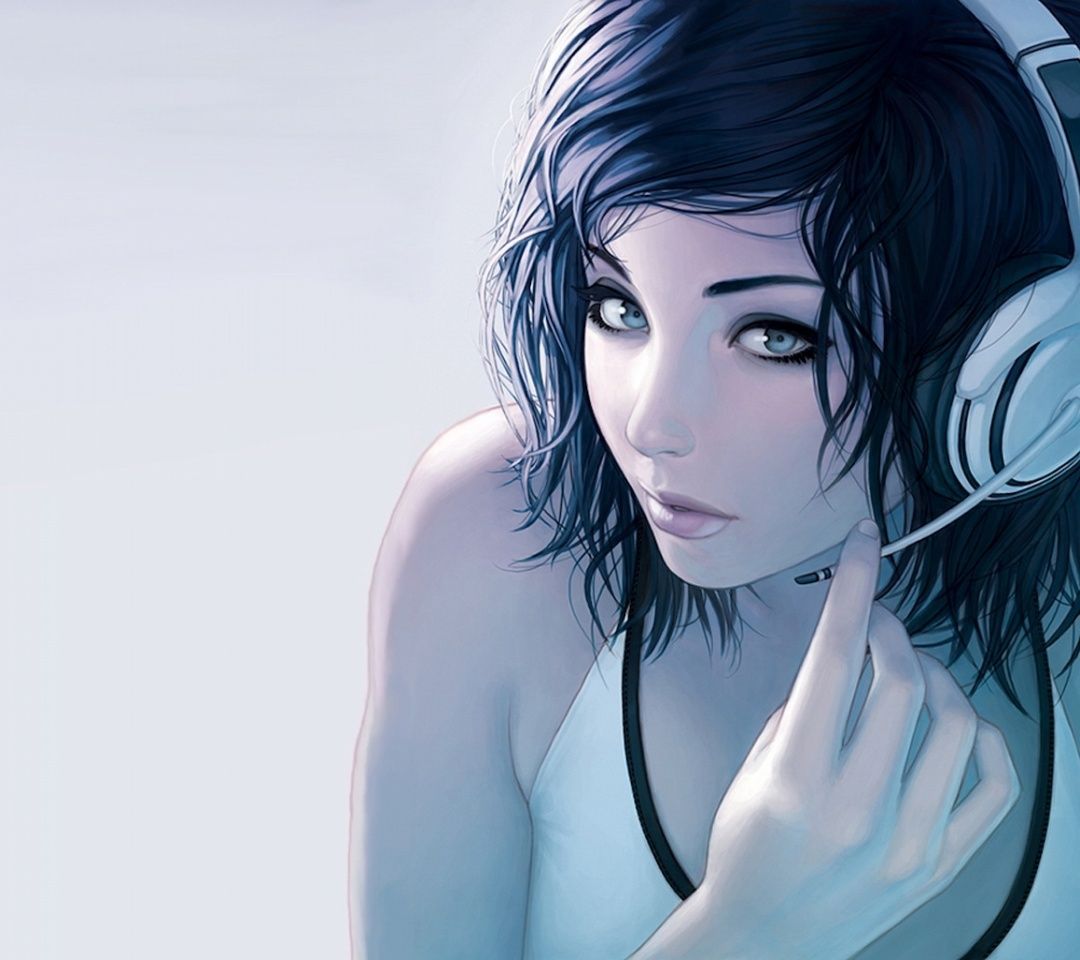 Headphone Anime Dj Girl HD Wallpaper