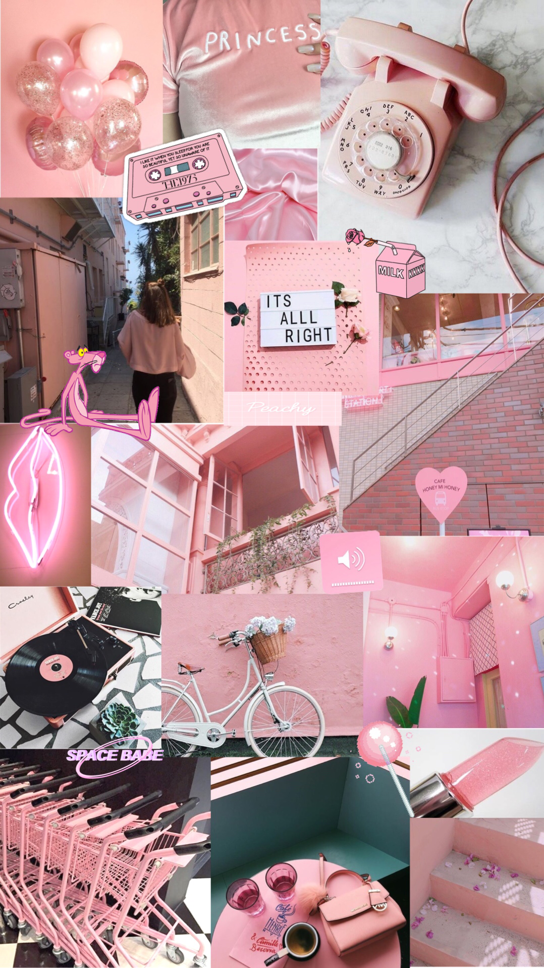 Pink Collage Wallpaper iPad