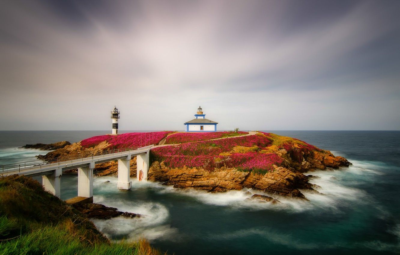 Wallpaper sea, lighthouse, Spain, Spain .goodfon.com