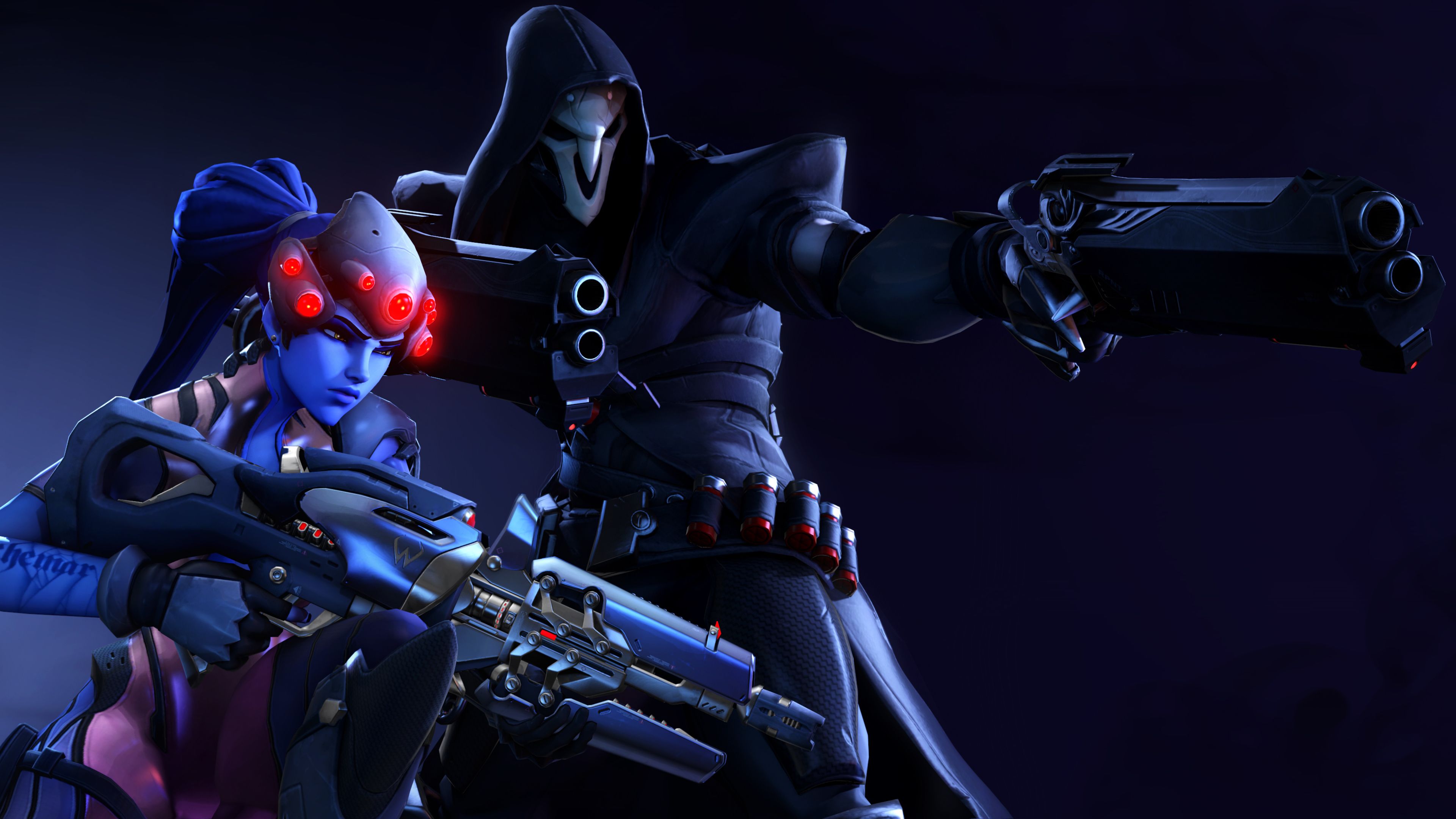 Wallpaper 4k Reaper And Sombra 4k 4k .pixel4k.com