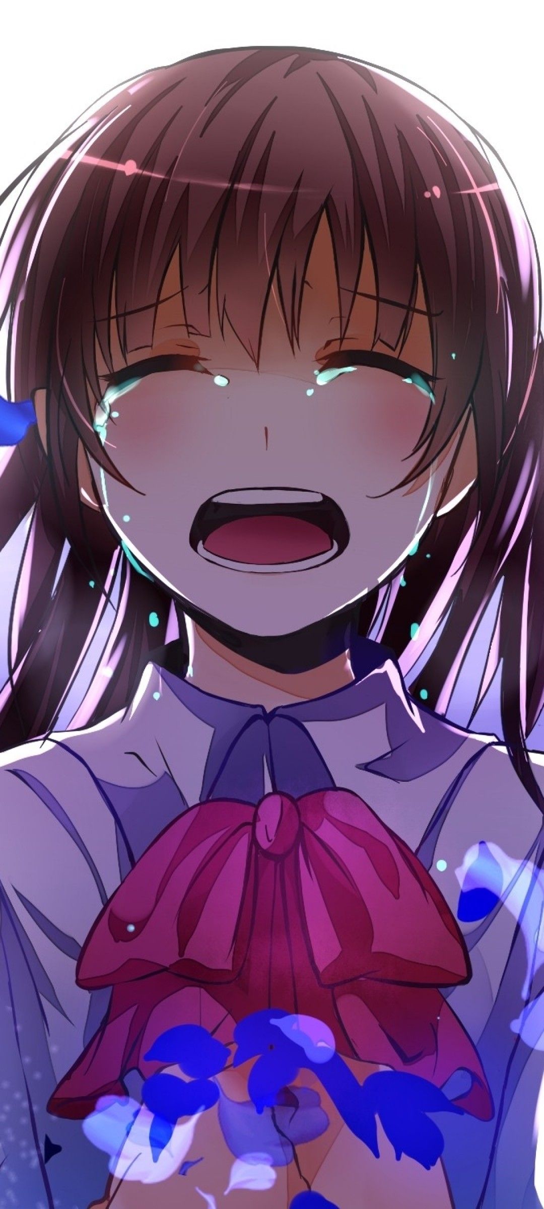 Download 1080x2400 Anime Girl, Tears .wallpapermaiden.com
