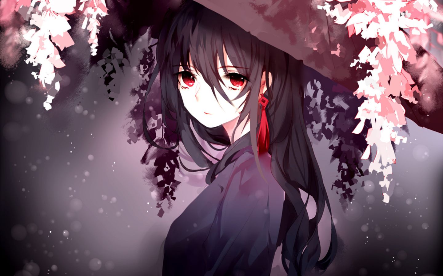 Anime girl red eyes Wallpaper 8k HD ID:11289