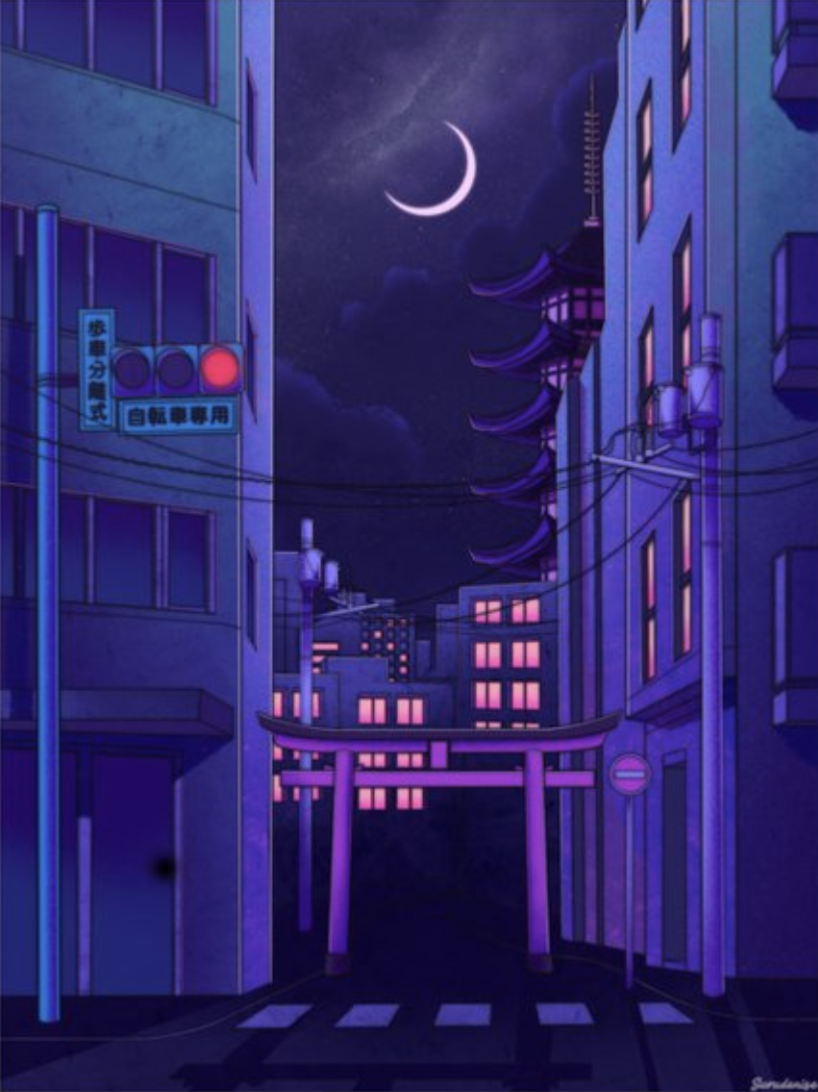 Tokyo Night. Fond d'écran téléphone, Fond d'ecran dessin, Fond d'ecran pastel