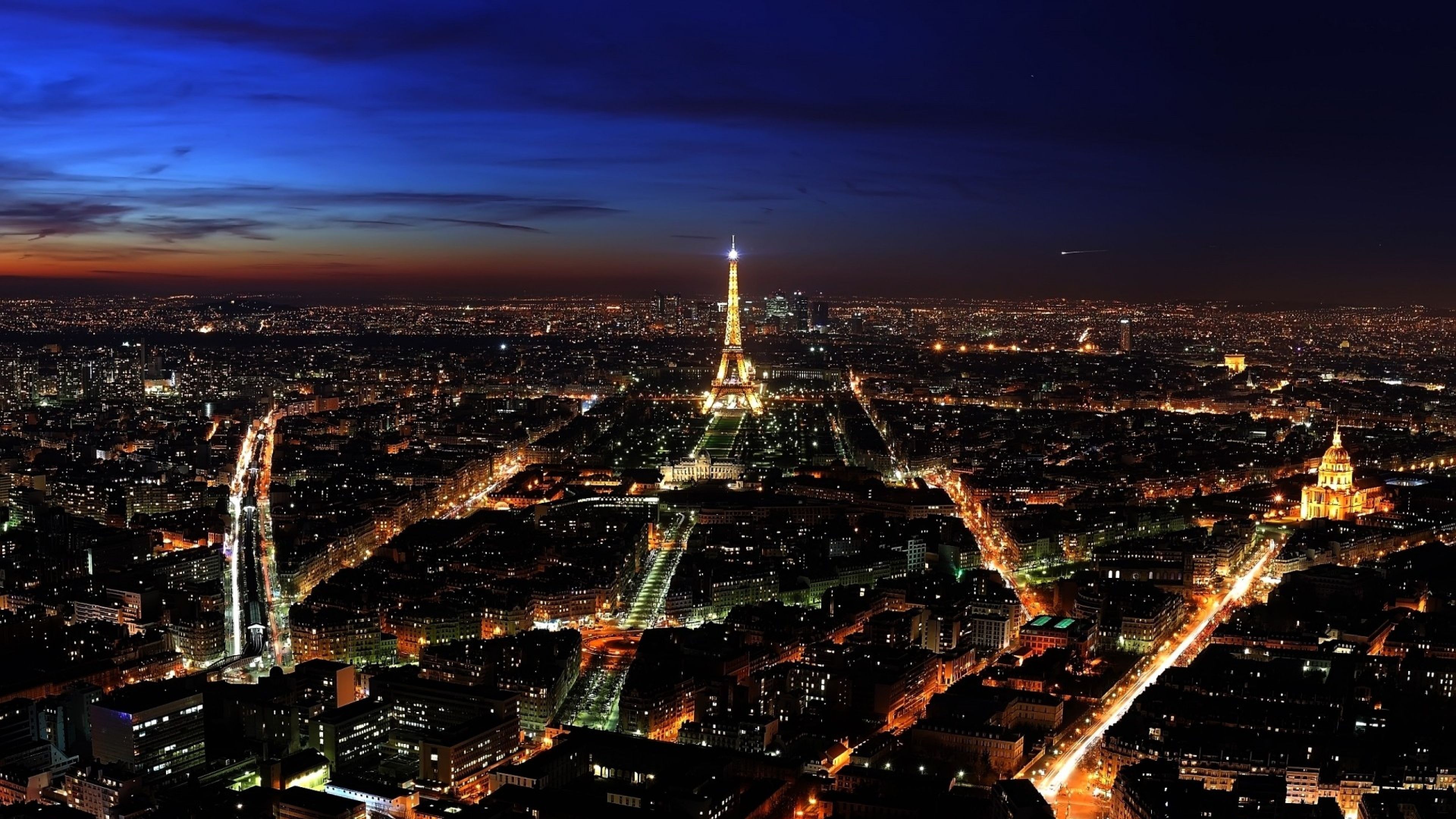 Download Wallpaper View Paris At Night HD Wallpaper