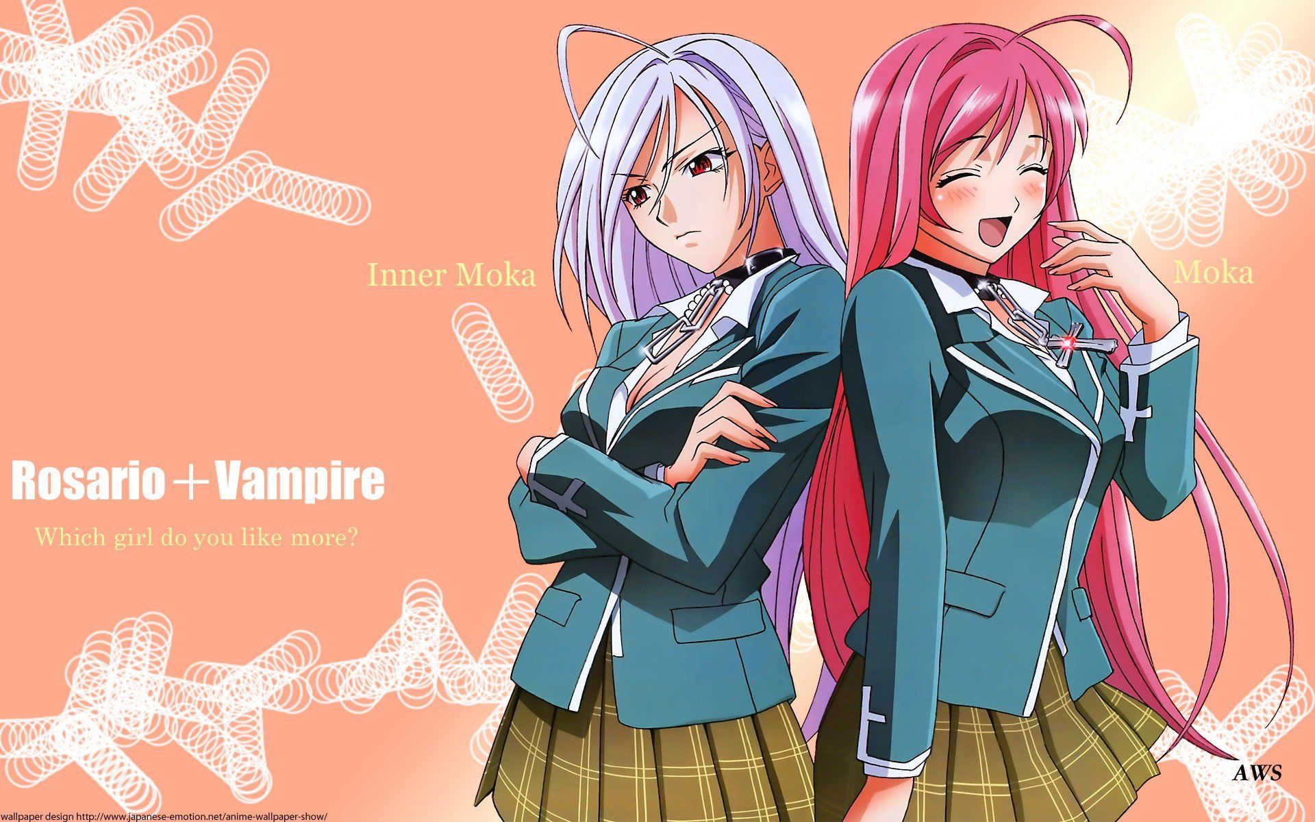 Rosario + Vampire, Akashiya Moka .wallup.net