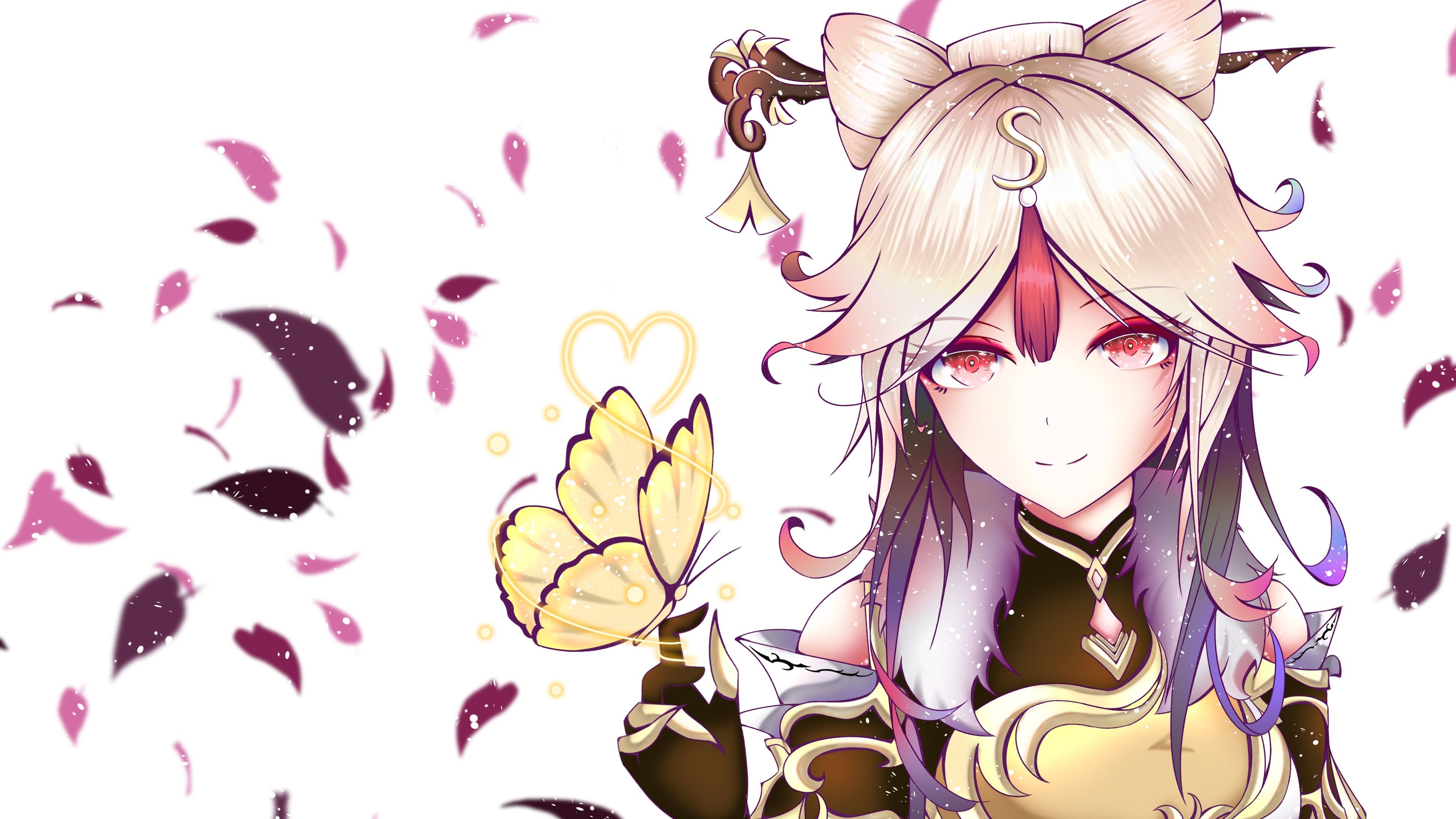 Ningguang With Butterfly 4K HD Genshin .hdwallpaper.in