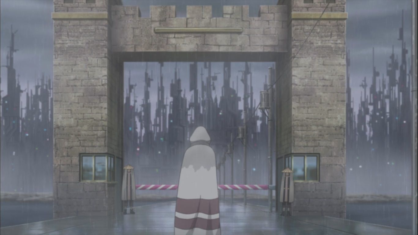 Kakashi goes into the Rain Village .dailyanimeart.com