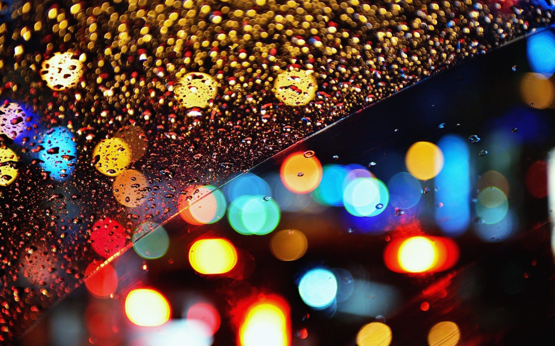 glass, Rain, Drops, Bokeh, Lights .wallup.net