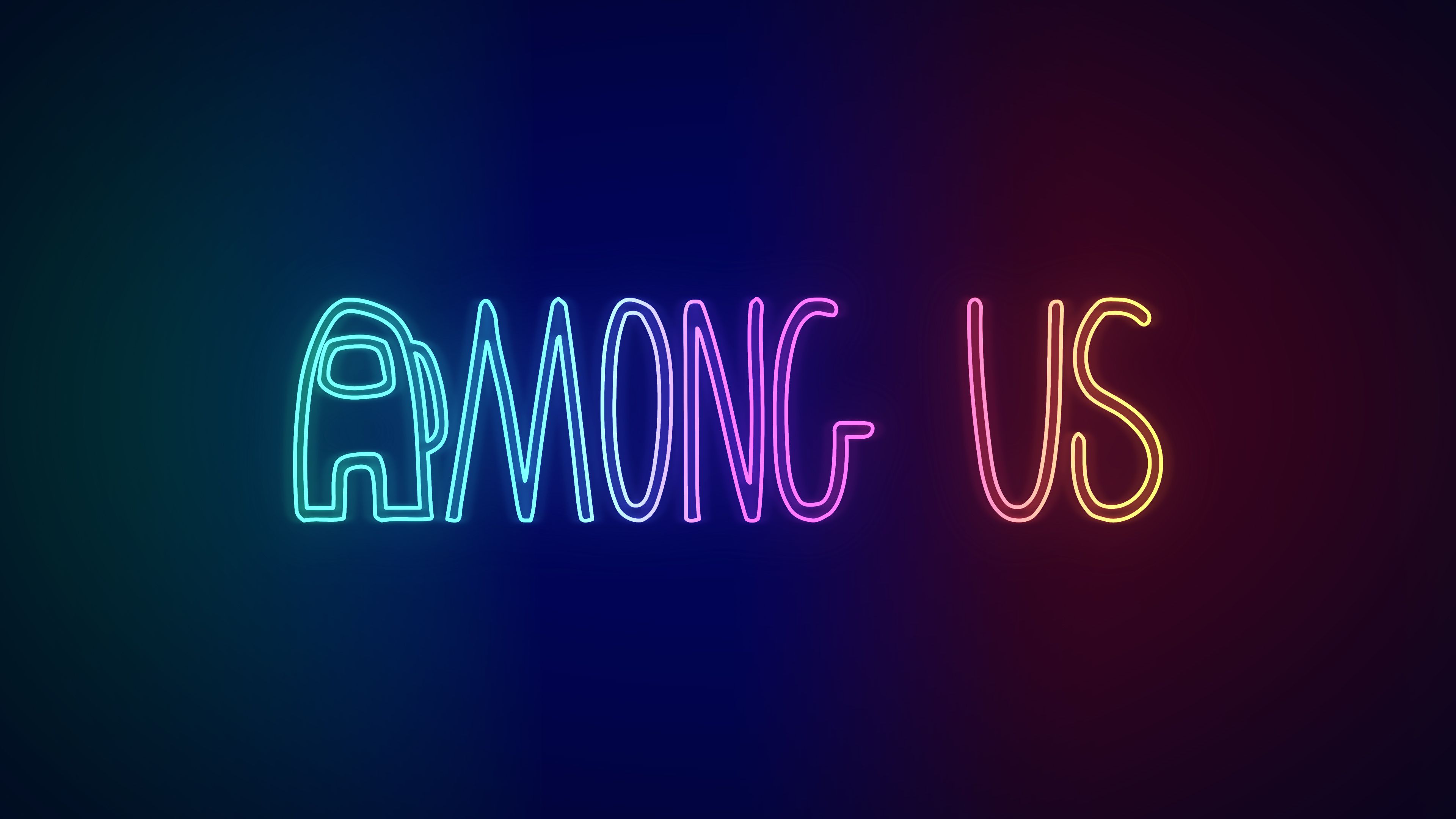 Among Us Wallpaper 4K, Neon, iOS Games, Android games, PC Games, Games