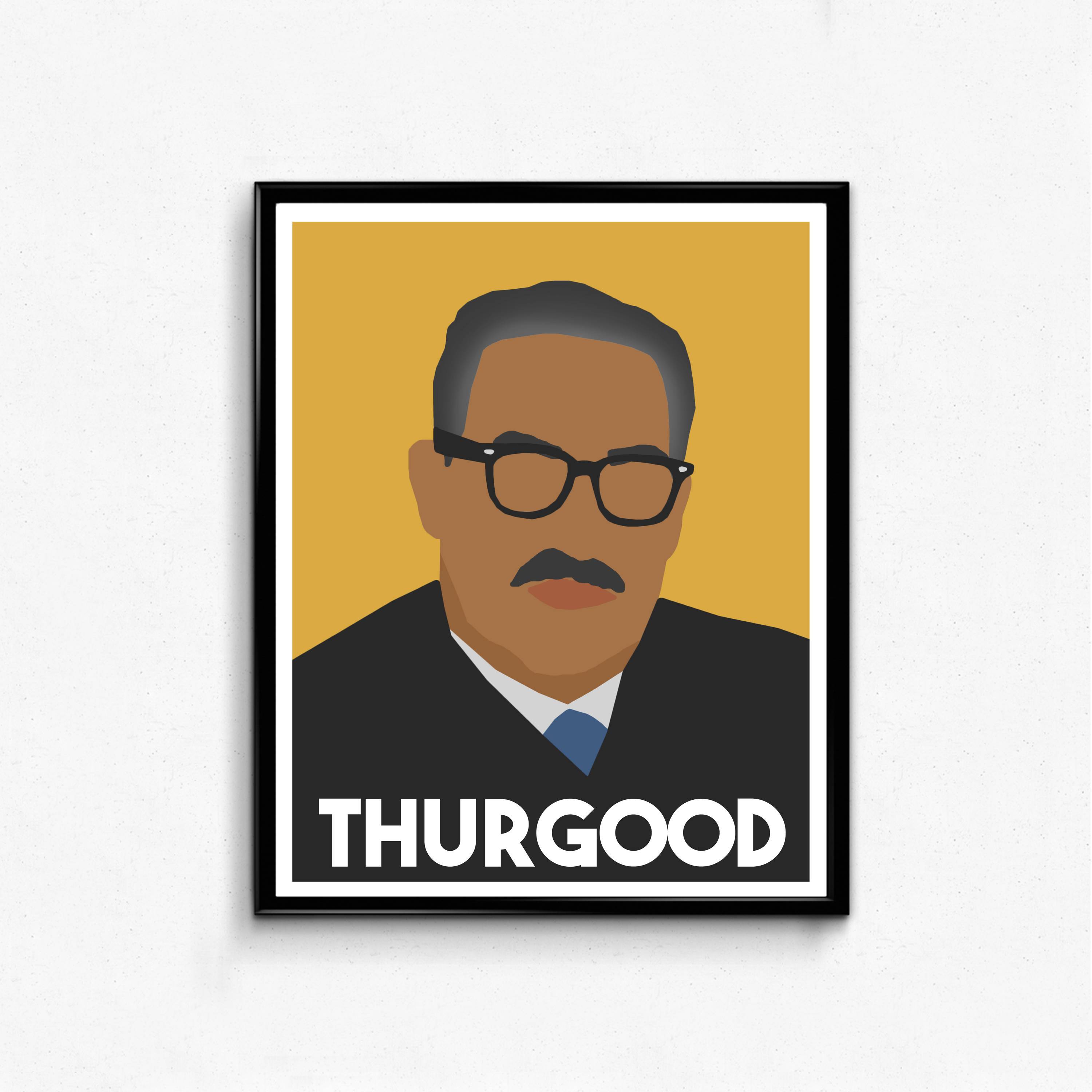 Thurgood Marshall Minimalist Portrait .ie