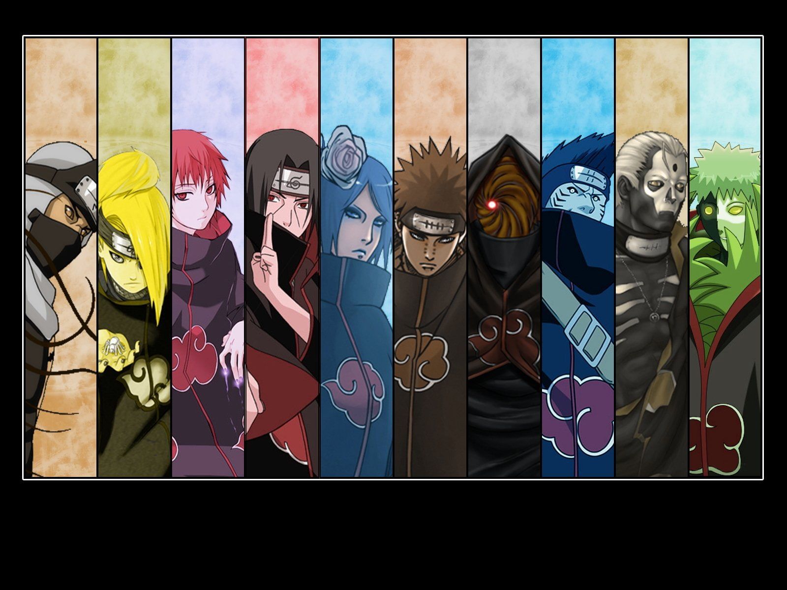 Naruto Akatsuki member collage #Anime .com