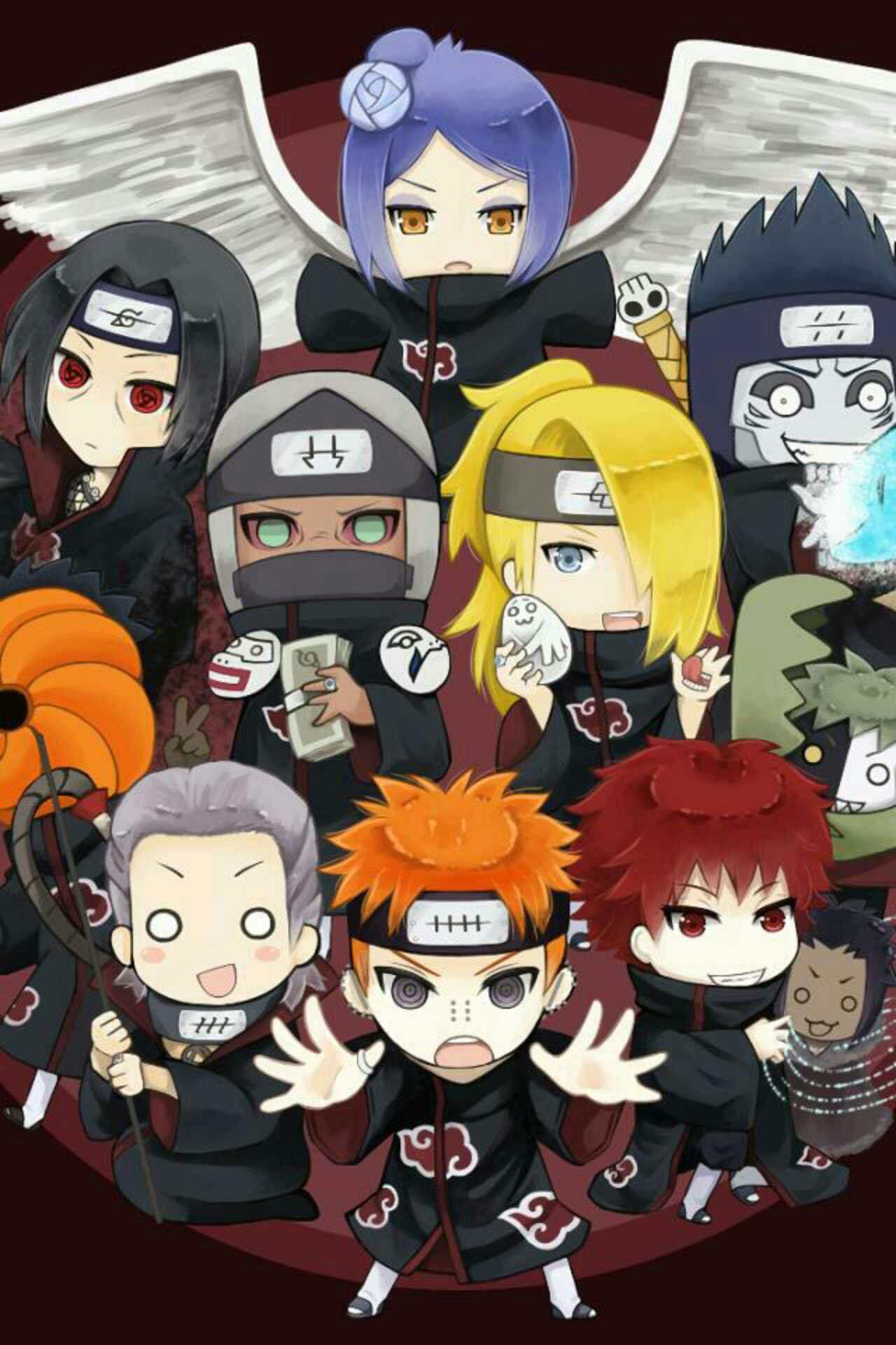 Akatsuki Members Wallpaper iPhone .kolpaper.com