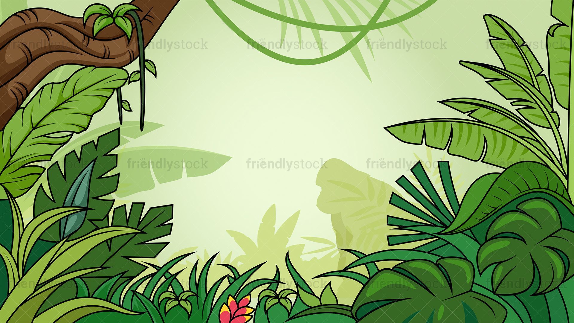 Tropical Jungle Background Cartoon .com