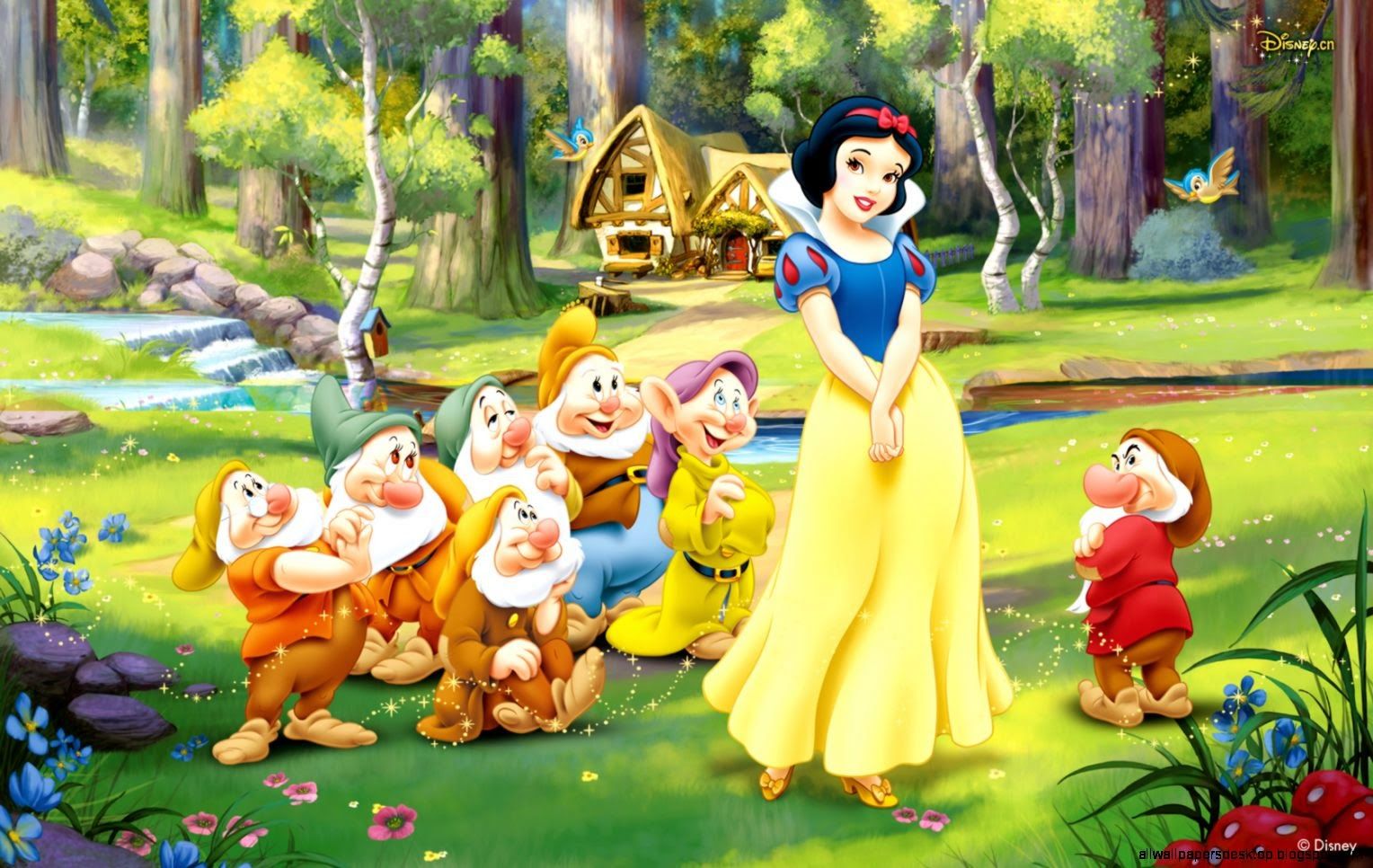 Snow White Cartoon Forest Desktop .allwallpaperdesktop.blogspot.com