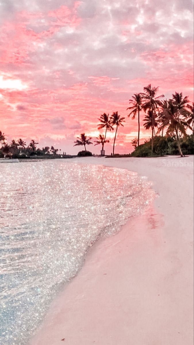 Pink Beach Aesthetic Wallpaper Glitter Aesthetic Wallpapers Images | My ...