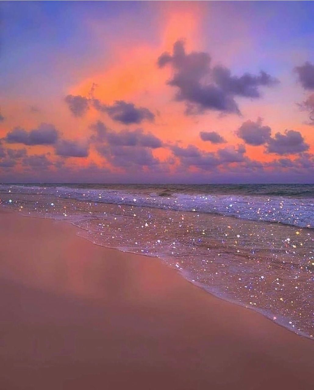 Aesthetic Beach Glitter Wallpapers Wallpaper Cave