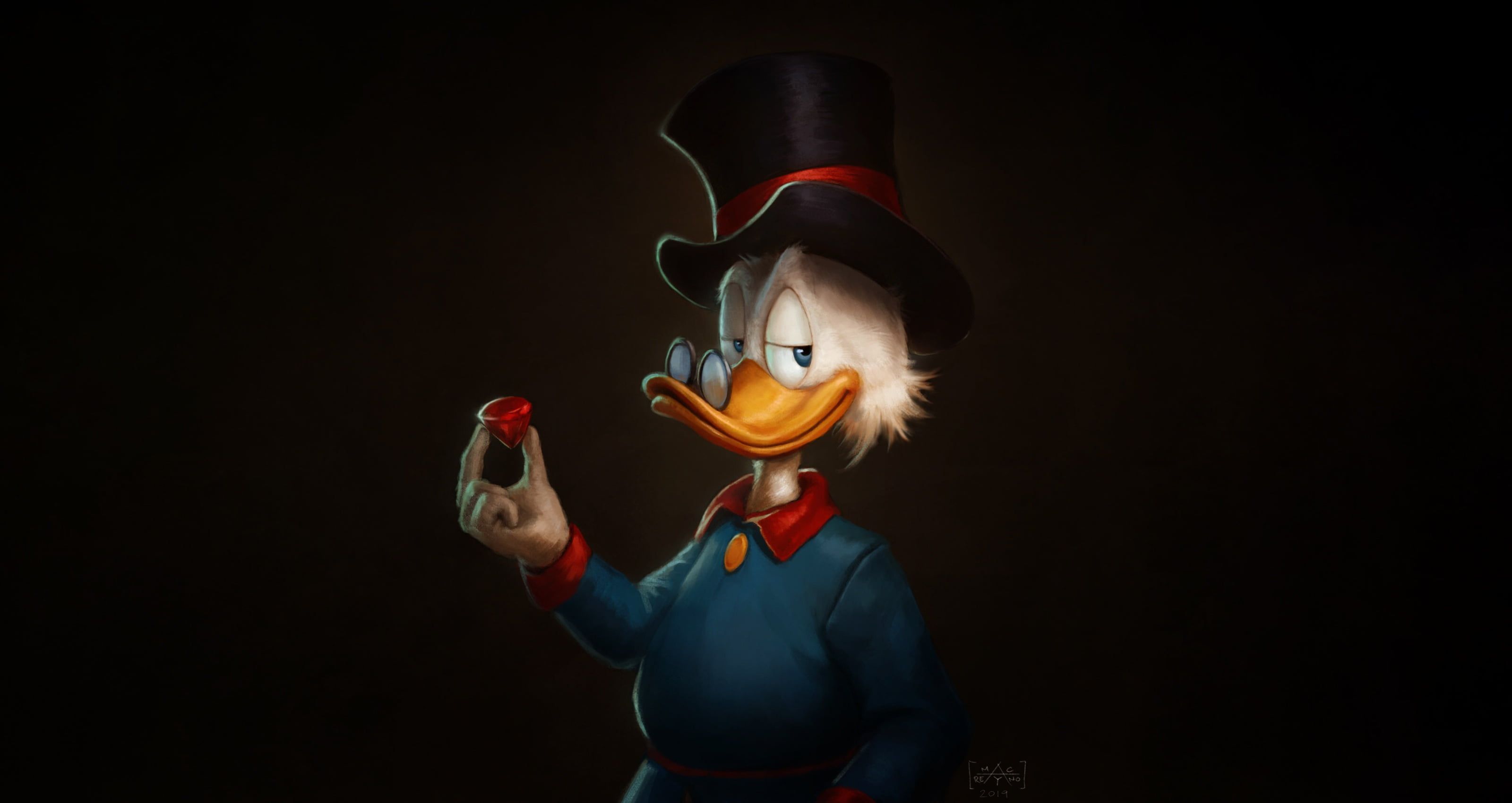 Duck illustration, Wallpaper, Scrooge .ch